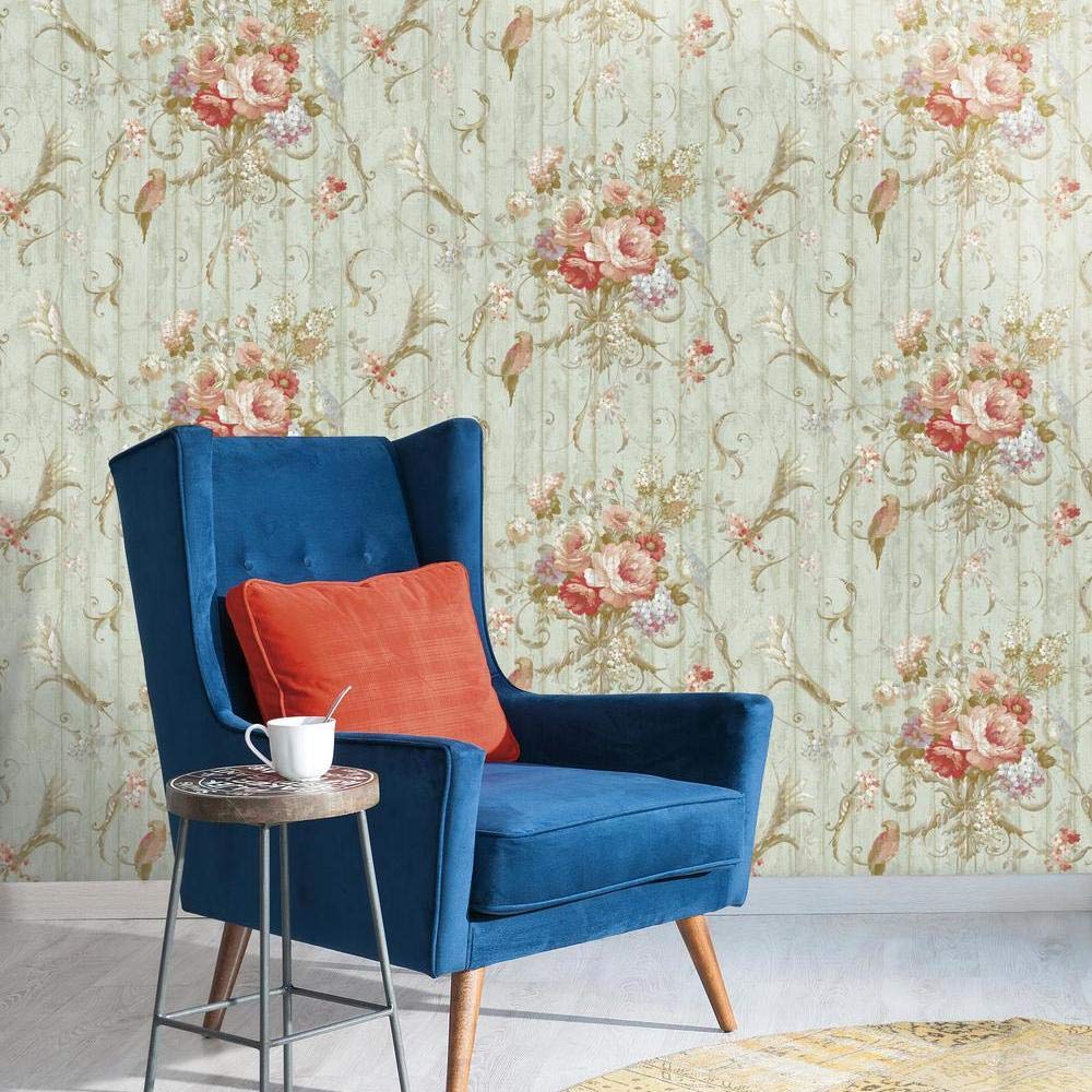 York Wallcoverings Floral Bouquet Peel and Stick Wallpaper - Self-Adhesive Removable Wallpaper for Bedroom, Living Room, Nursery & Home Decor