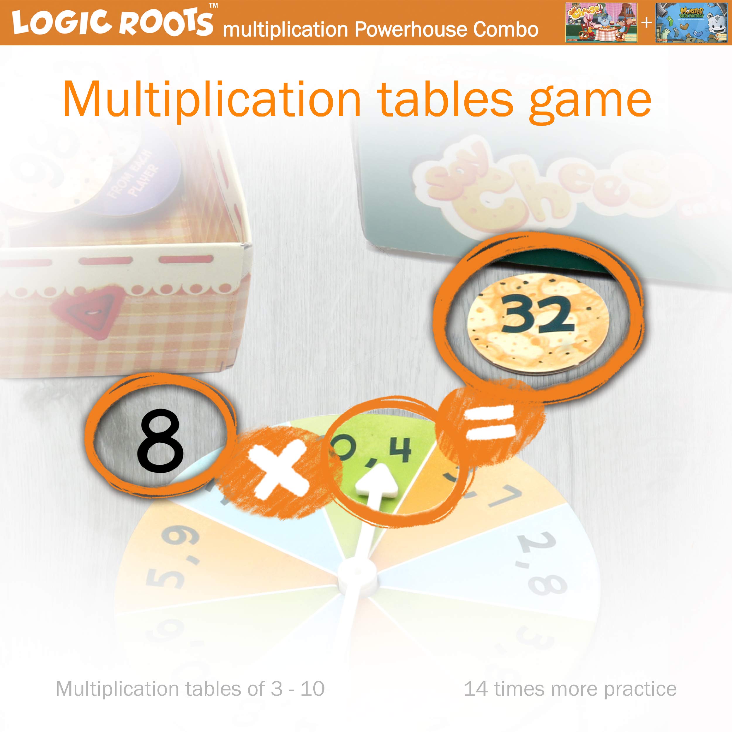 2 Fun Math Multiplication Games for Kids 8-12 | Learn Times Tables with Say Cheese Café & Monster Sock Factory | Educational Board Games for Classroom & Homeschool Learning