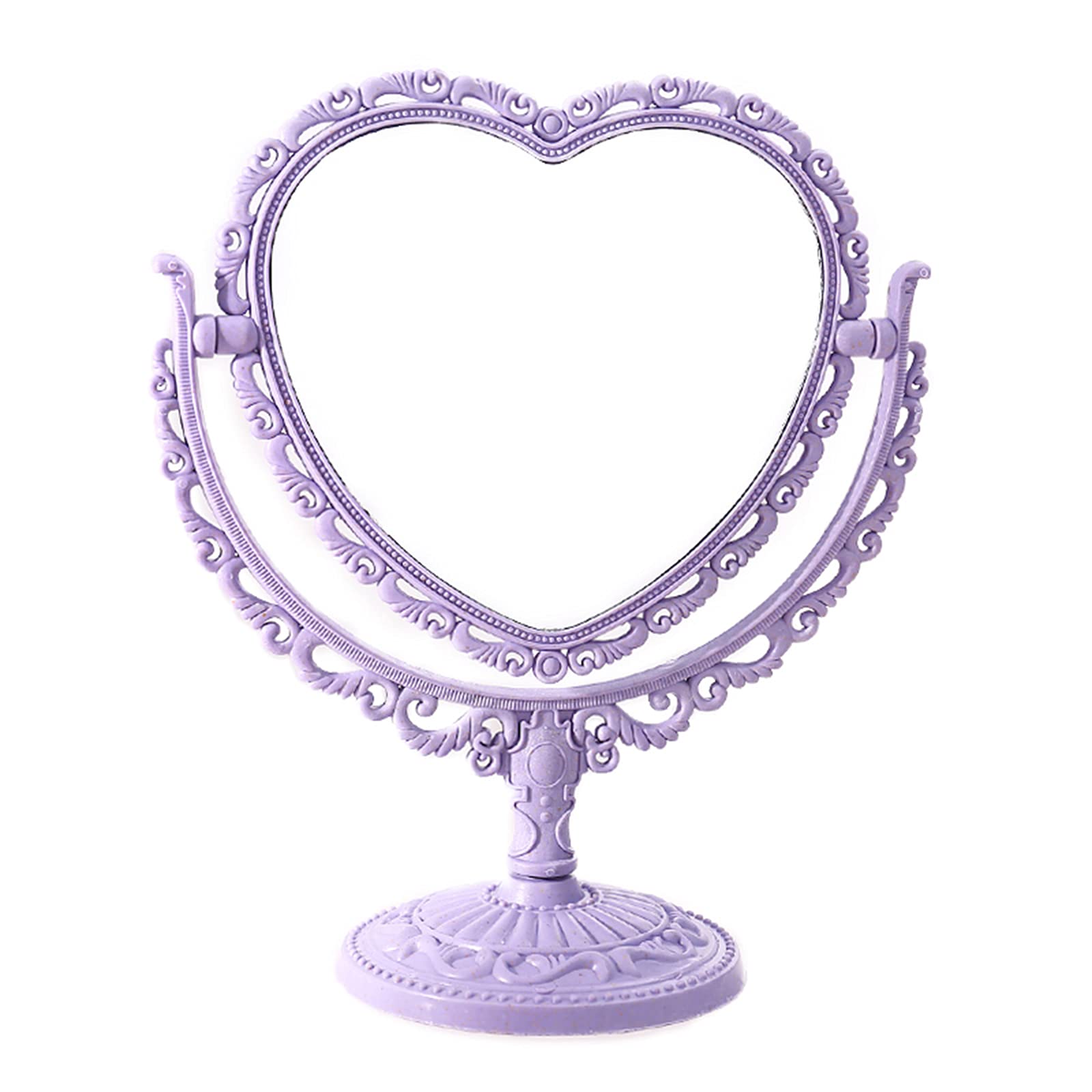 Vanity Makeup Mirror - Adjustable Desktop Mirror for Girls & Students - Purple