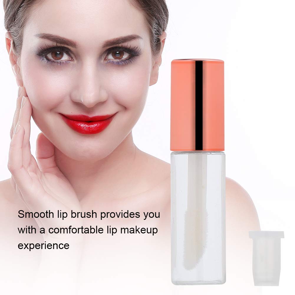 90 Pack Clear Plastic Lip Gloss Tubes - 1.2ML Empty Lip Balm Containers with Rose Gold Caps (Transparent Bottles) for DIY Cosmetics, Makeup Kits & Travel Essentials - Bulk Cosmetic Packaging for Women