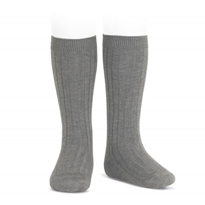 Light Grey Wide Ribbed Knee High Socks for Women - Soft & Comfortable Winter Warm Socks - Perfect for Boots, Outfits, and Cold Weather Fashion