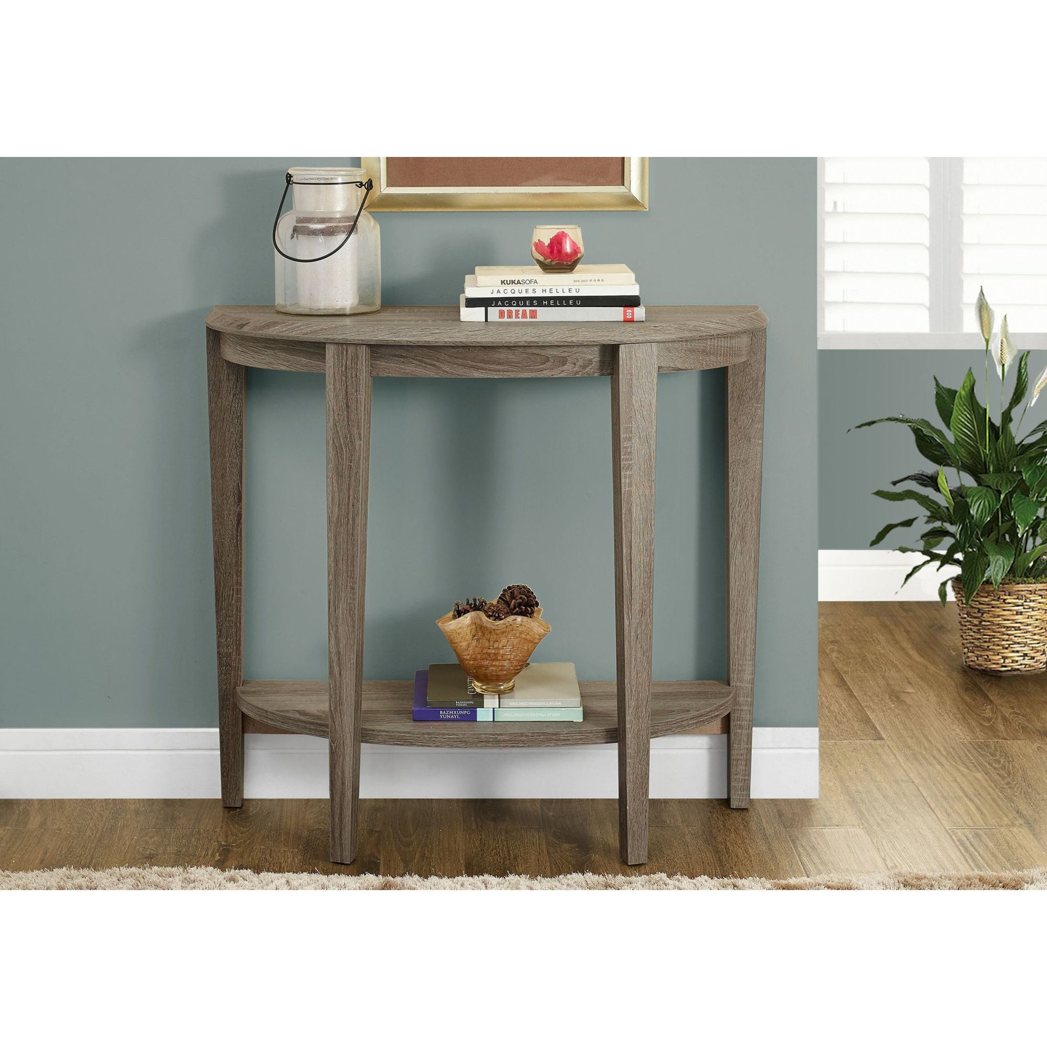 Modern Alora Console Table - Entryway Sofa Table with Storage Shelf, Farmhouse Style Hallway Accent Table for Living Room, Bedroom & Foyer Decor