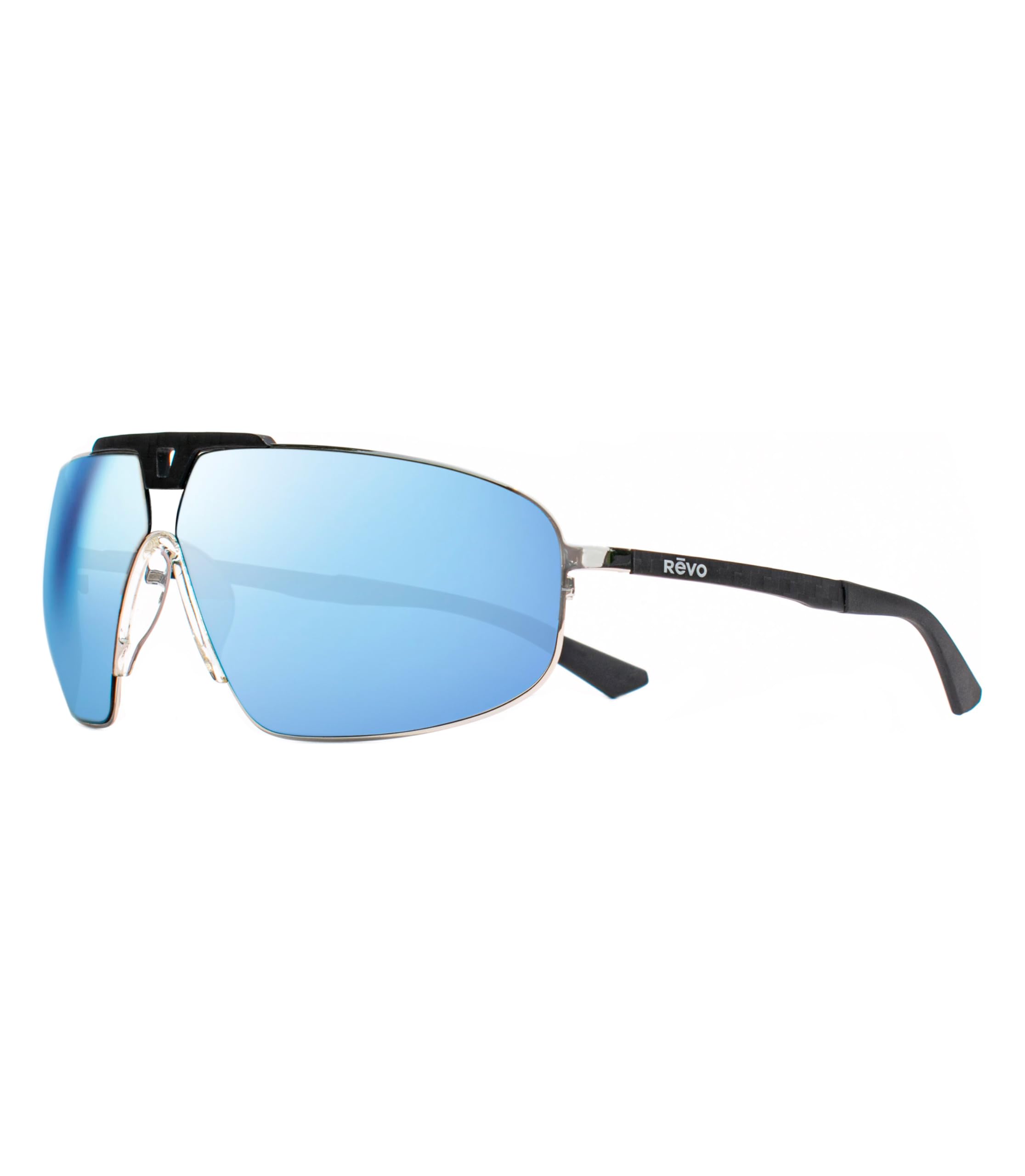 Revo Alpine x Bode Miller Polarized Sunglasses - Stainless Steel & Carbon Fiber Wraparound Frame for Men - UV Protection for Skiing, Driving & Outdoor Sports