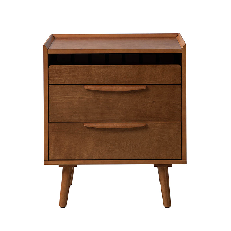 Janet 3-Drawer Nightstand with Optional Styles - Modern Bedside Table for Bedroom, Living Room & Office Storage