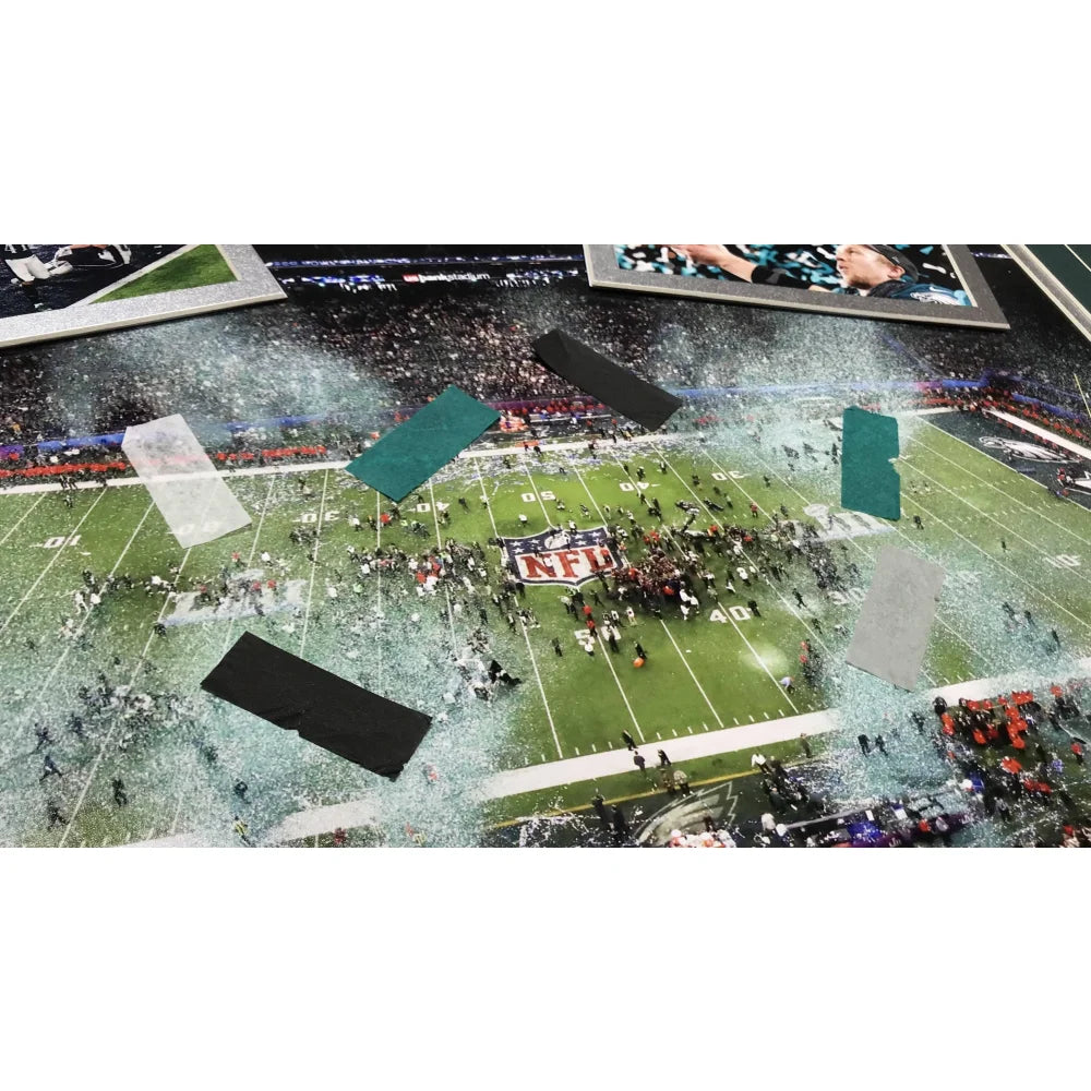 Philadelphia Eagles Super Bowl Champions Authentic Confetti Framed 16x20 Collage - Perfect for Eagles Fans, Sports Memorabilia Collectors & Man Cave Decor