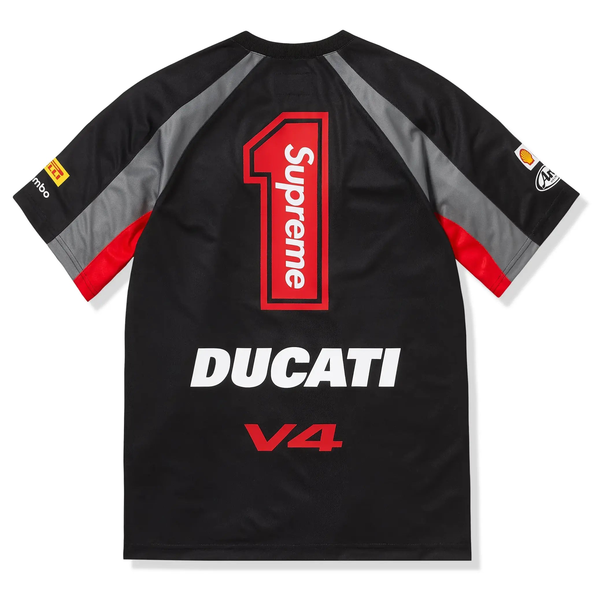 Supreme x Ducati Black Soccer Jersey - Men's Football Shirt for Fans & Players - Perfect for Matches, Training & Casual Wear