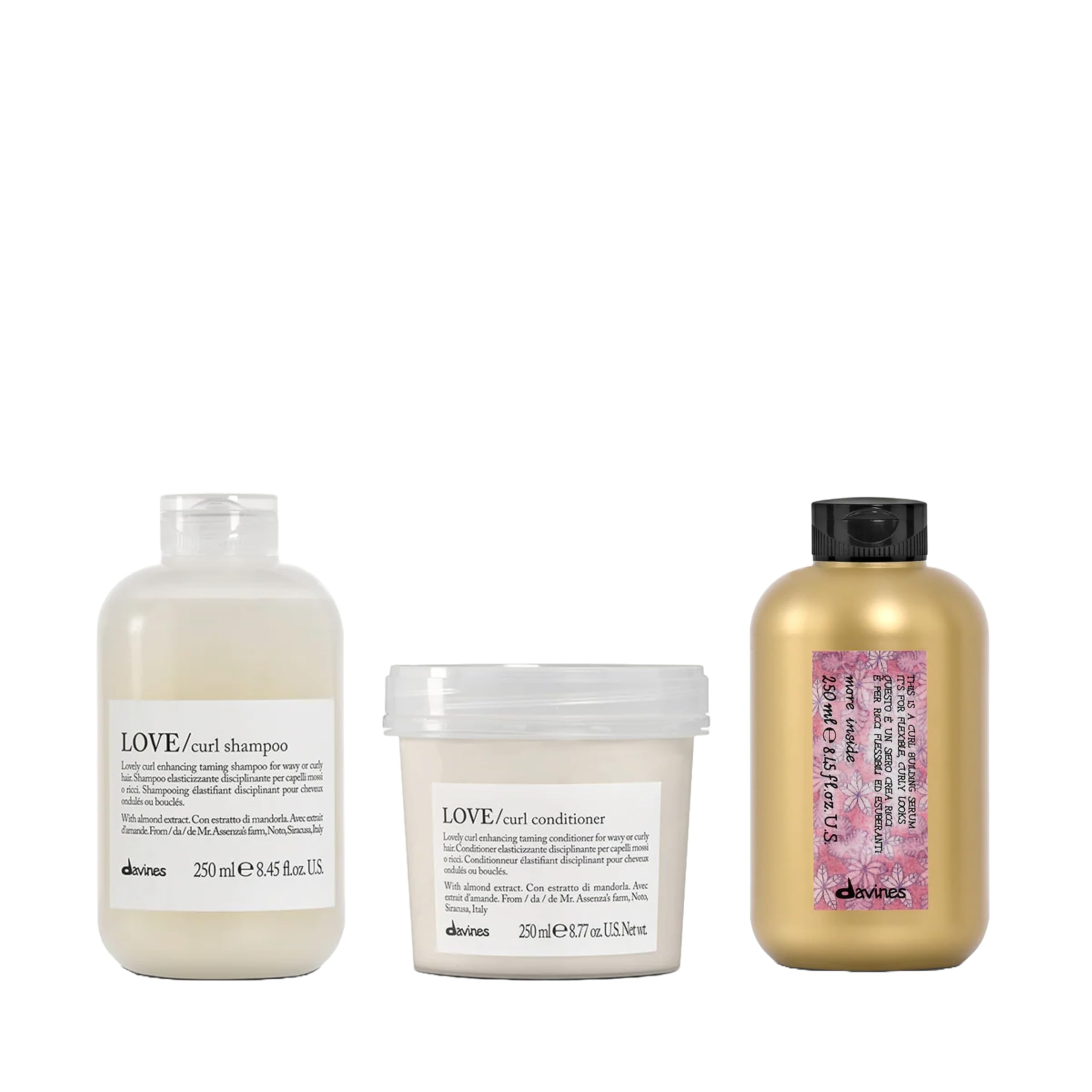 Davines LOVE Curl Conditioner with Curl Building Serum - Hydrating & Defining for Curly Hair - Perfect for Daily Curl Care & Frizz Control at Home or Salon