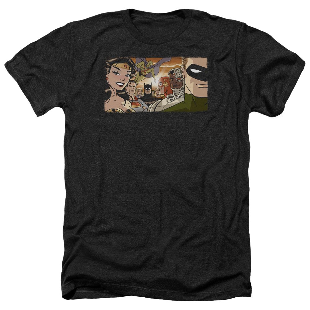 JLA Cinematic League Unisex Heather T-Shirt for Men & Women - Soft Cotton Tee for Superhero Fans, Casual Wear & Comic Con Events