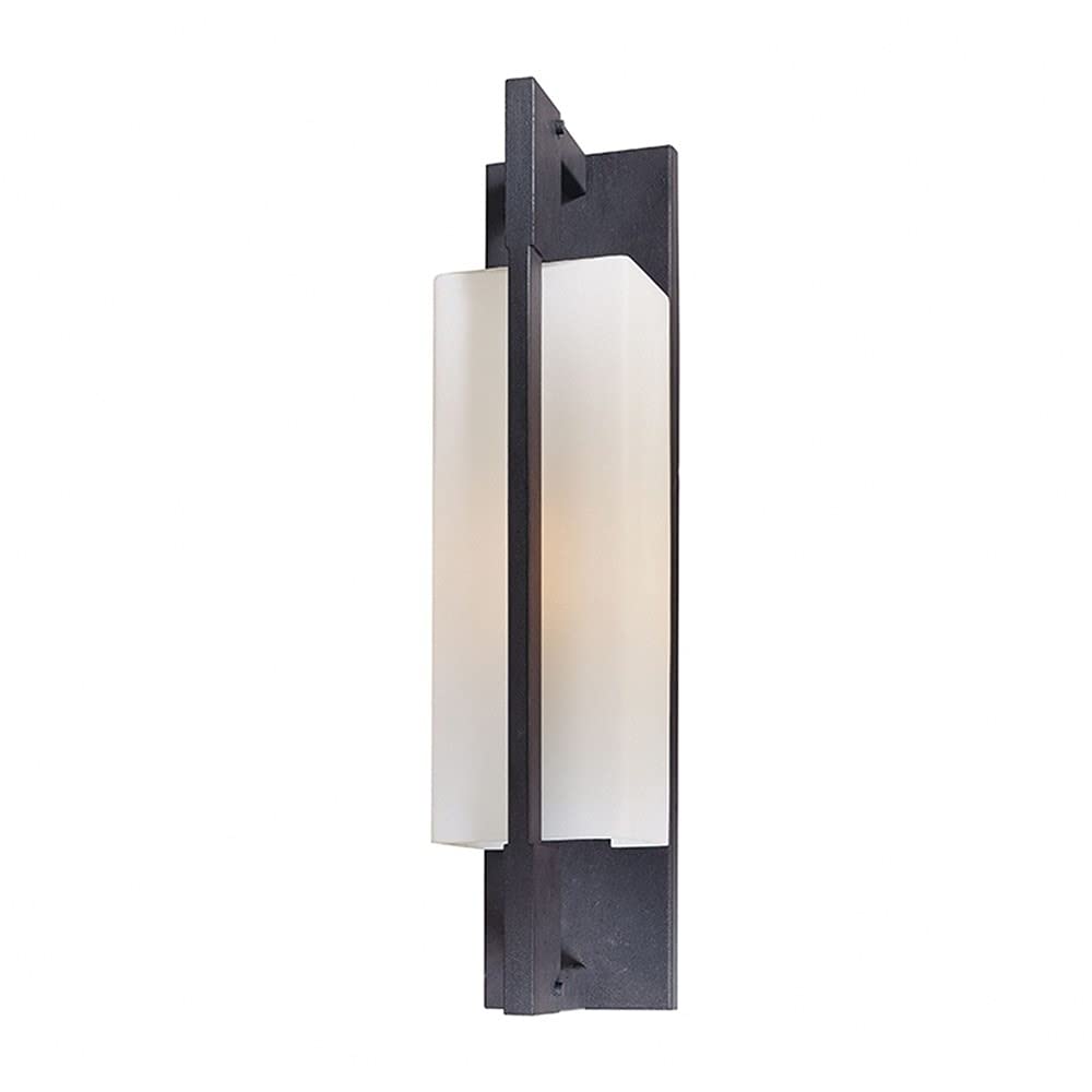 Troy Lighting Blade - Single Light Outdoor Wall Sconce, Large Black Exterior Wall Mount Light Fixture for Porch, Patio, Garage & Entryway Lighting