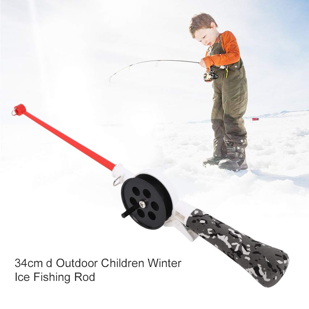 Low Resistance Lightweight 34cm Waterproof Ice Fishing Rod for Kids & Beginners - Perfect for Winter Fishing Adventures & Outdoor Activities