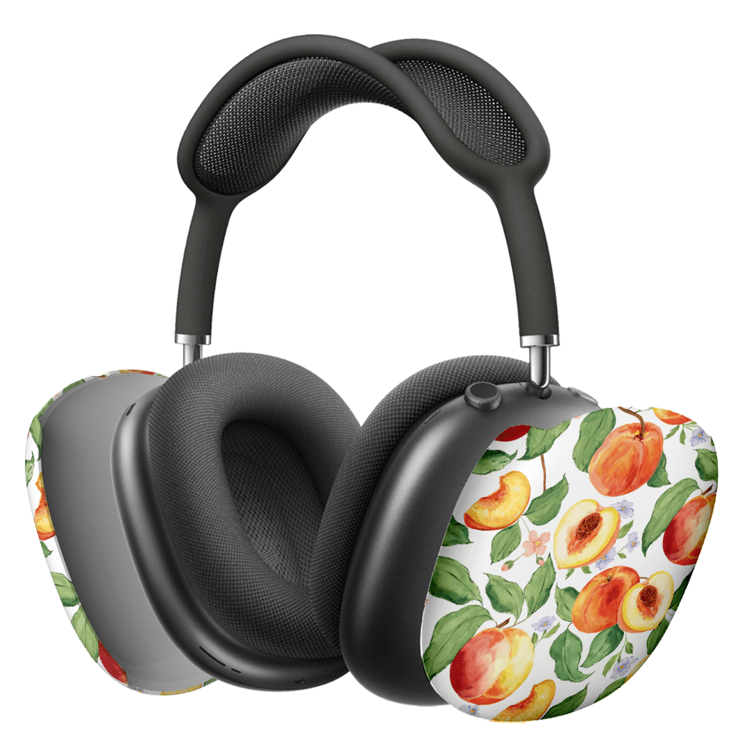Premium AirPods Max Case with Peach Blossom Design - Soft Protective Cover for Apple AirPods Max Headphones - Perfect for Travel, Workouts & Daily Commute