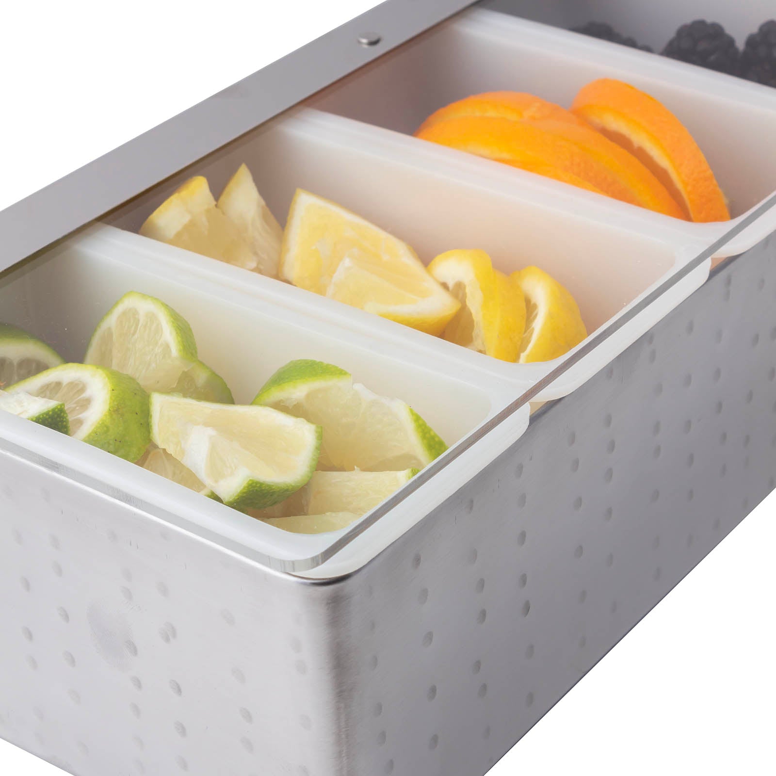 BarConic® Hammered Stainless Steel Condiment Holder - 5 Pint Capacity for Restaurants, Picnics & Outdoor Dining - Perfect for Ketchup, Mustard & Sauces
