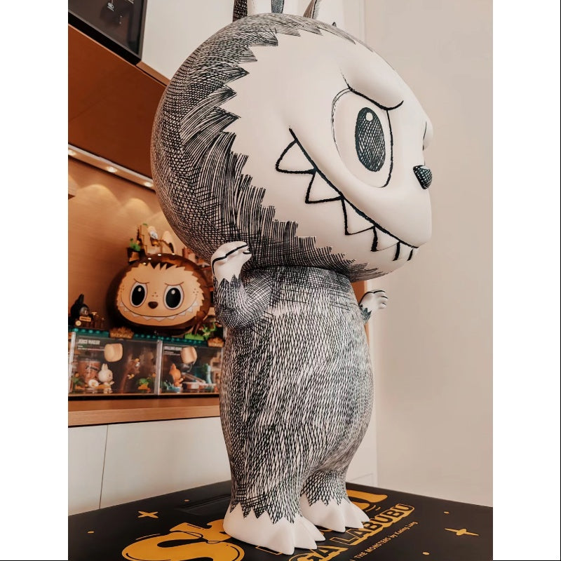Labubu The Monsters MEGA 1000% Sketch Figure - Limited Edition 2024 Collectible Art Toy for Display & Home Decor