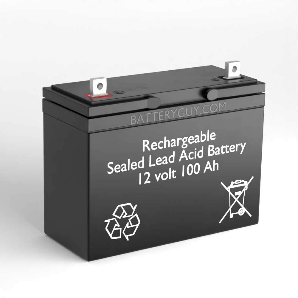 775 Replacement 12V 100Ah SLA Rechargeable Batteries (2-Pack) - Compatible with Power Wheels, Solar Systems & Emergency Backup Power