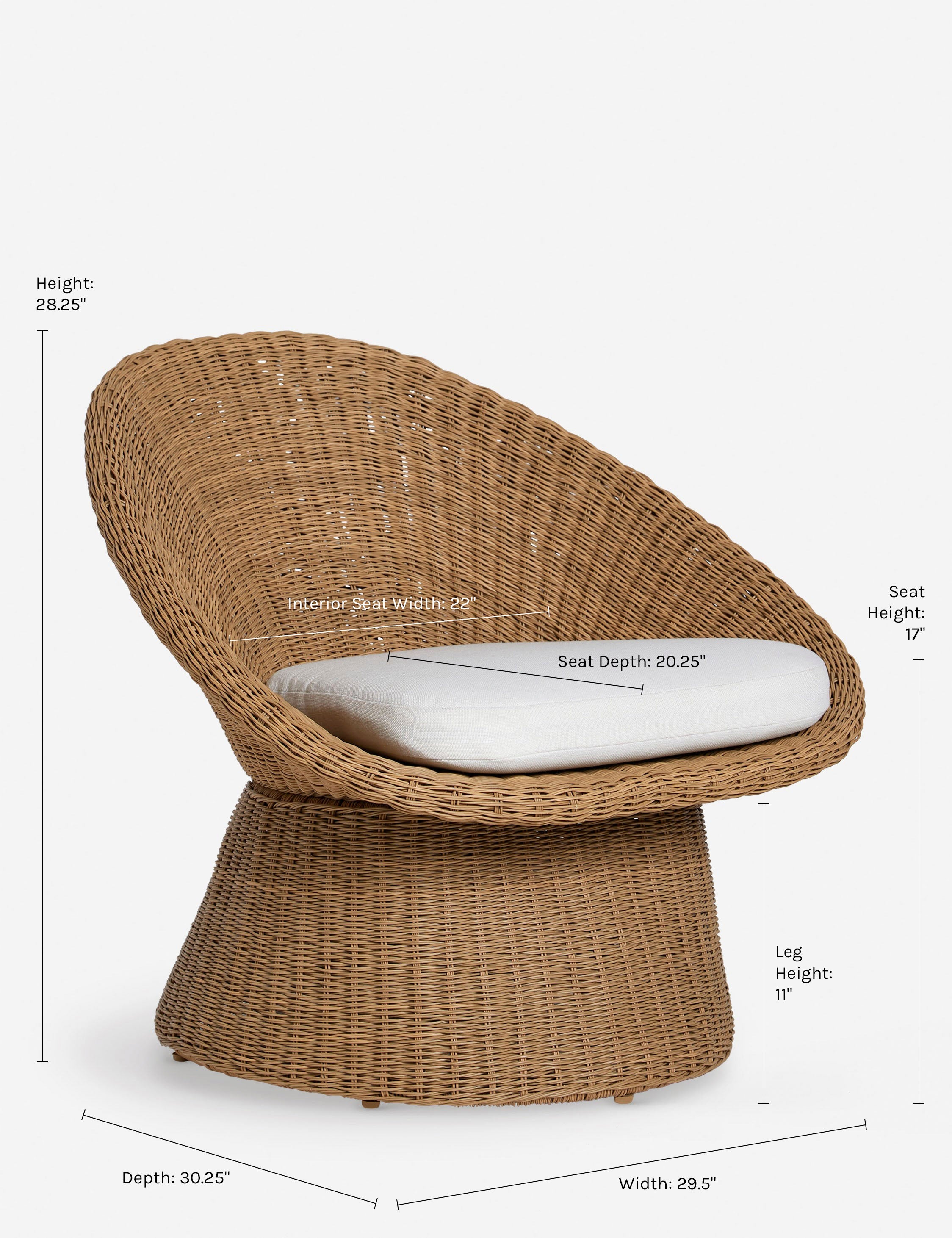 Stylish Ferran Indoor/Outdoor Accent Chair - Water-Resistant Patio Furniture for Living Room, Garden & Balcony Decor