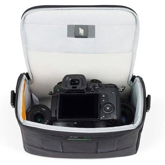 Lowepro Adventura SH 160 III Camera Backpack - Waterproof DSLR/SLR Bag for Travel & Hiking (Black/Green) - Perfect for Outdoor Photography & Adventure Trips