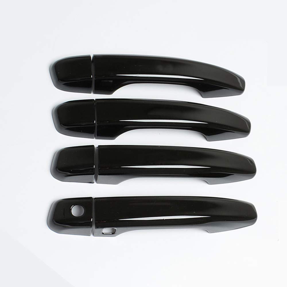 Gloss Black Car Door Handle Cover Trim for Honda Accord 10th Gen 2018-2019 | Exterior Accessories with Keyless Entry Holes | Upgrade & Protect Your Vehicle's Style
