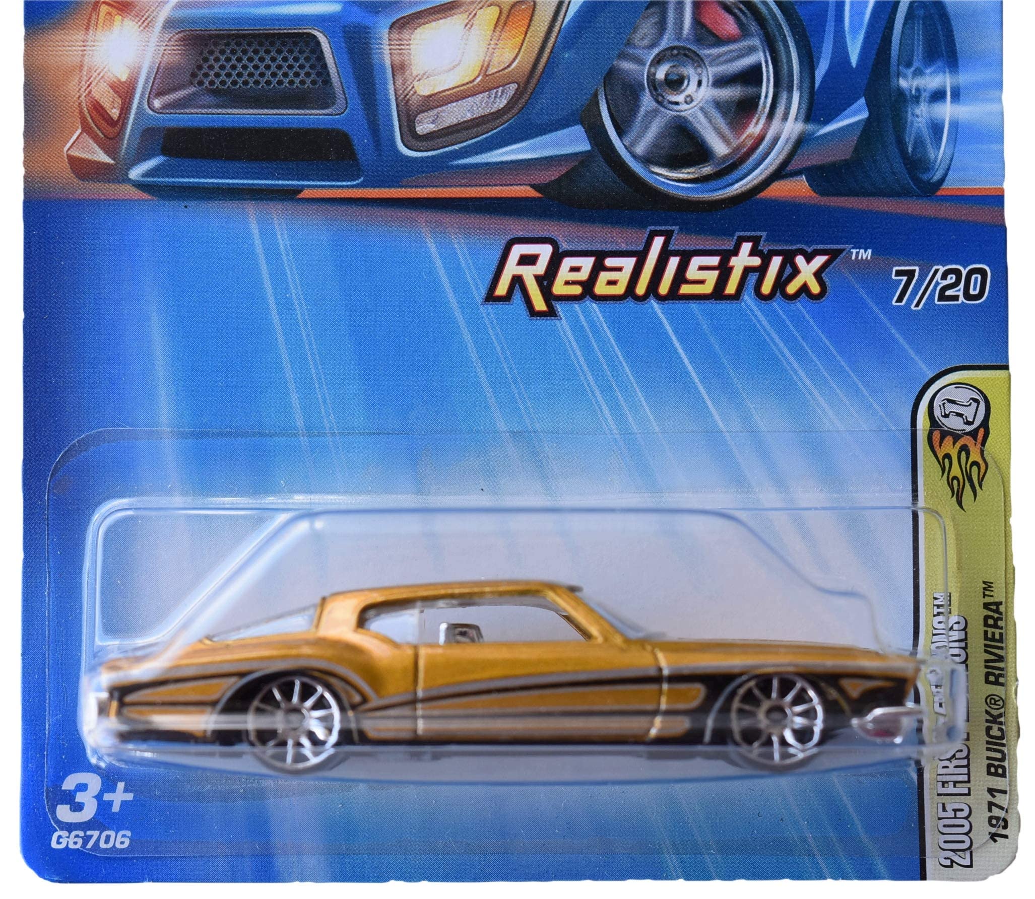 Hot Wheels 1971 Buick Riviera Gold Die-Cast Car - Limited Edition 7/20 - Collectible Toy Car for Kids & Adults - Perfect for Display, Gifts, and Racing Play