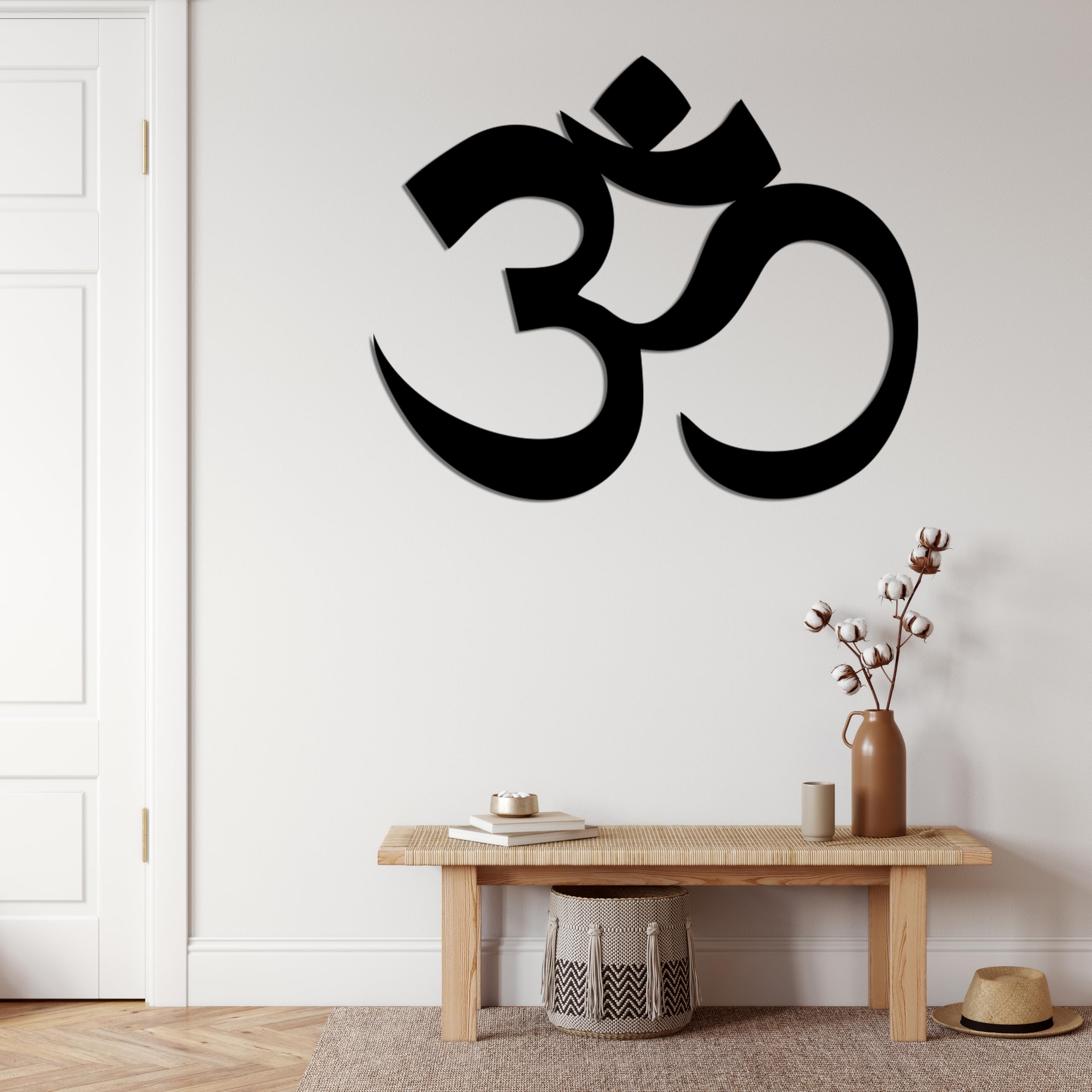 DEKADRON Metal Wall Art - Handcrafted Aum Symbol & Om Decor for Yoga Studios, Meditation Rooms & Home Decor - Perfect Yoga Gift (24