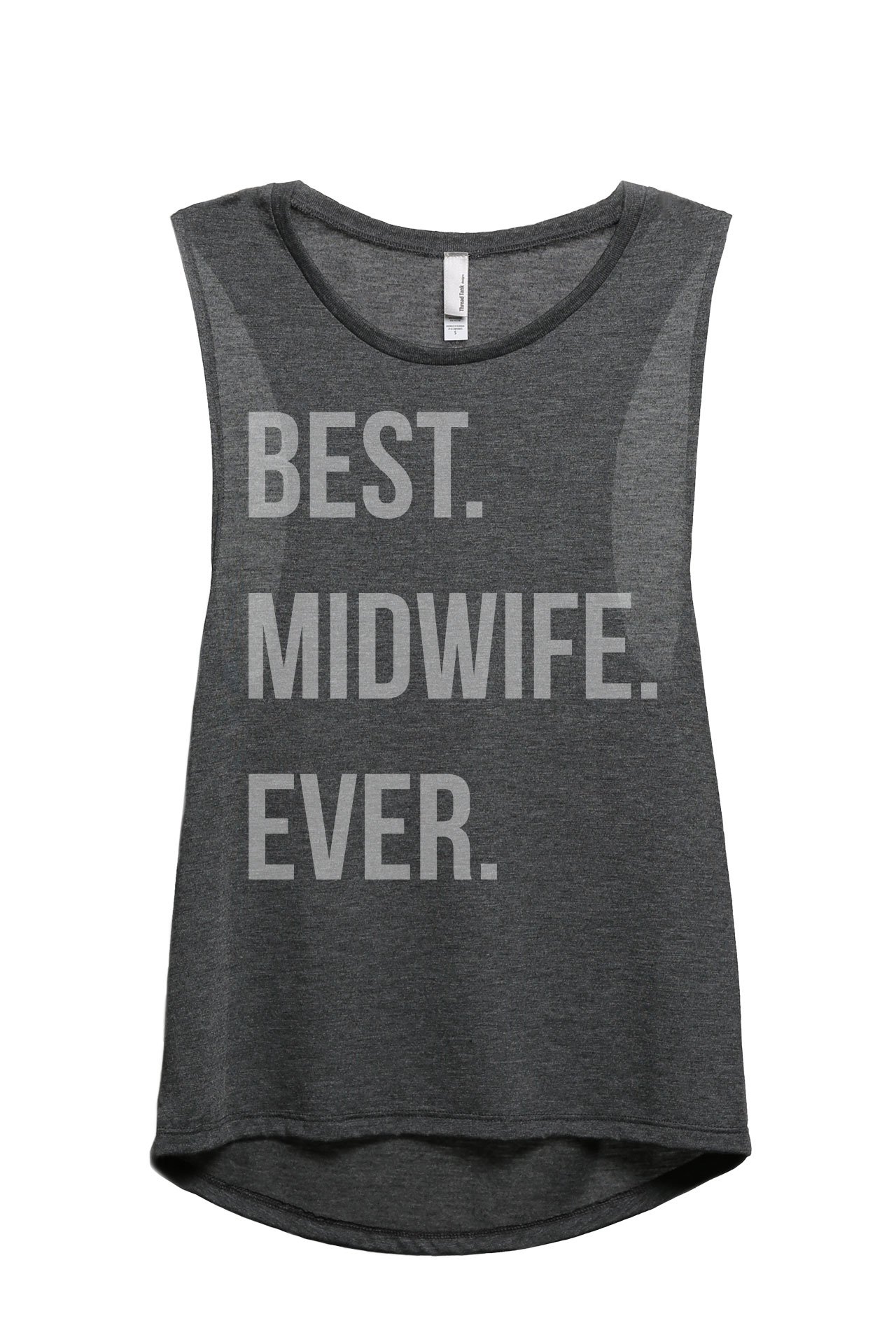 Best Midwife Ever Women's Sleeveless Muscle Tank Top Tee - Comfortable Workout & Gym Apparel for Nurses, Midwives & Healthcare Professionals