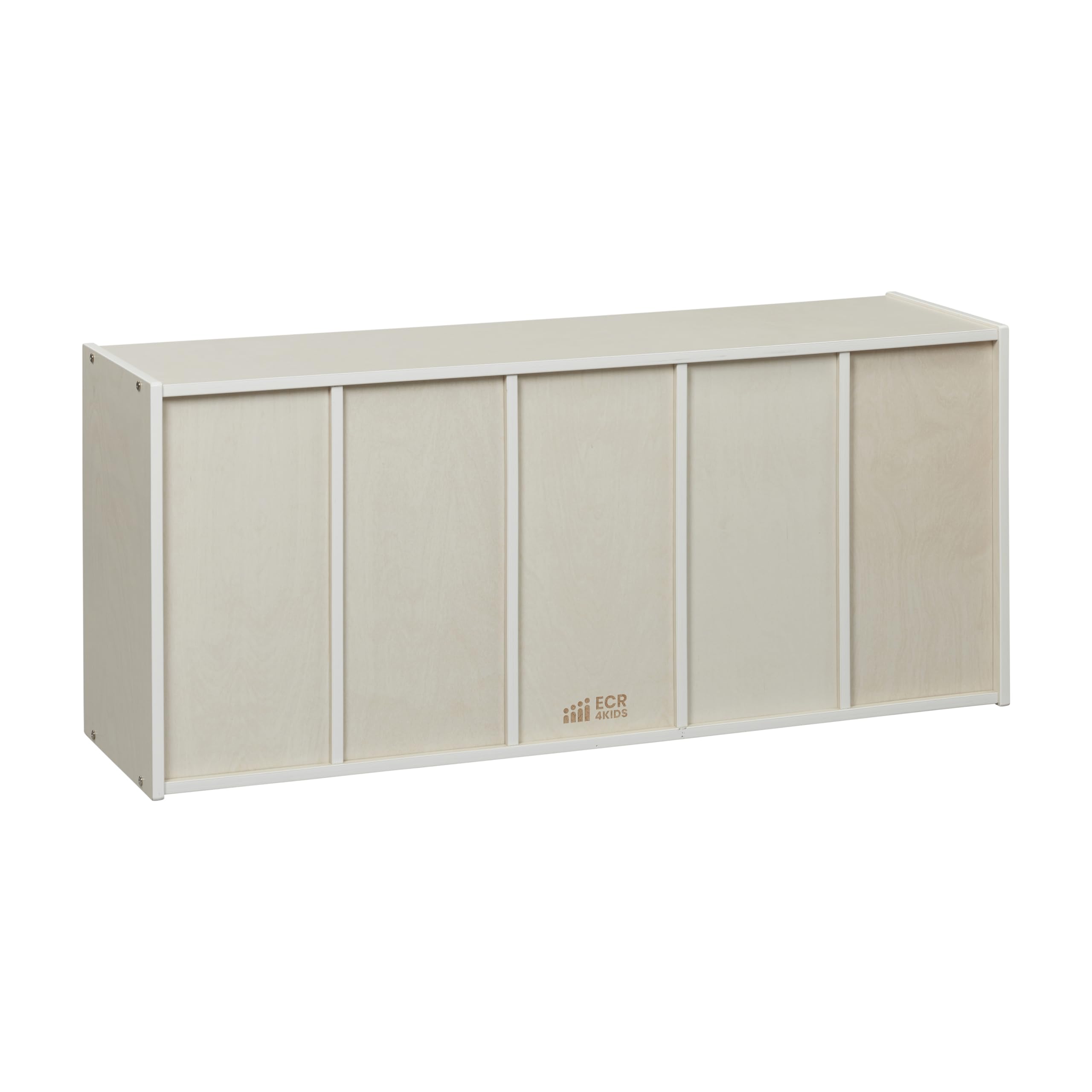 ECR4Kids 15-Cubby Storage Cabinet with Trays, 3x5 Organizer for Classroom, School, or Home - White Wash Finish - Perfect for Toys, Books, and School Supplies Storage