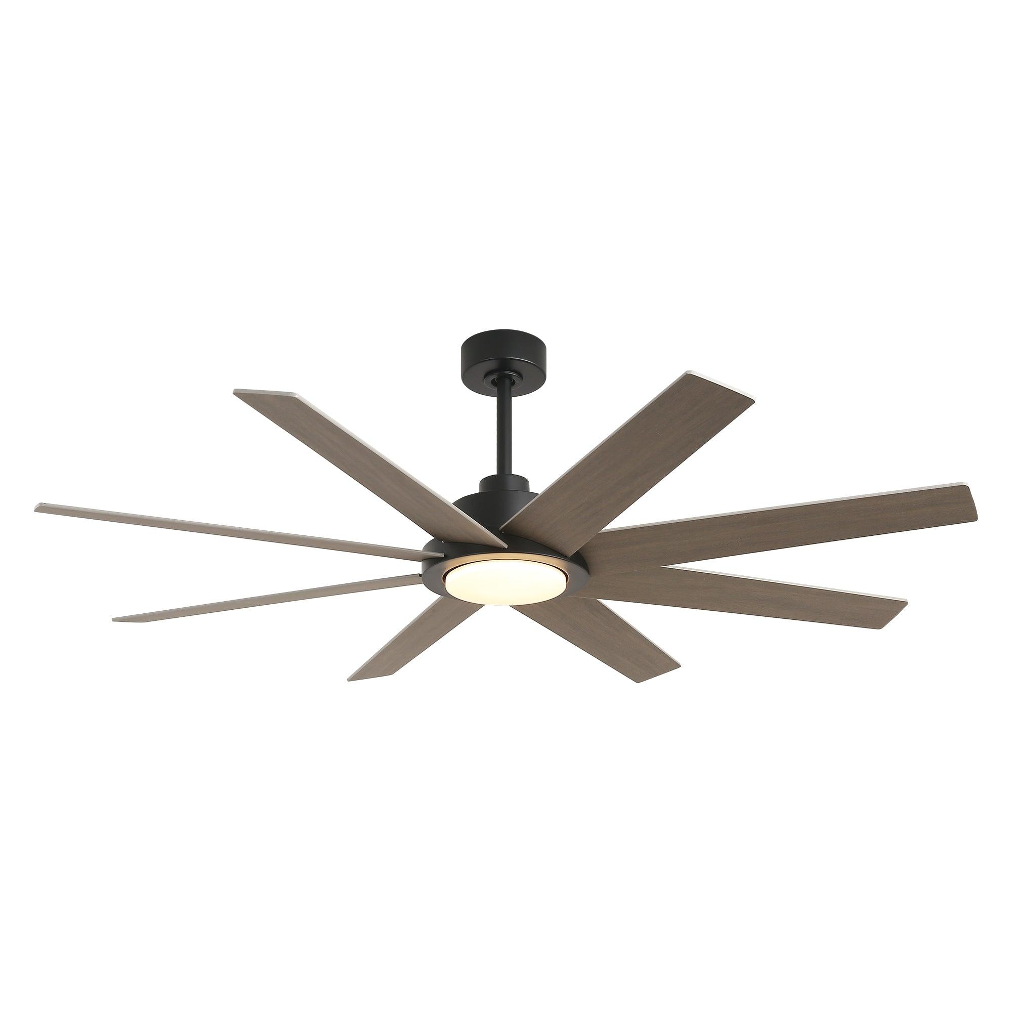 60 DC Motor 8-Blade Modern Ceiling Fan with LED Light & Remote Control - Energy Efficient Quiet Operation for Living Room, Bedroom, and Office