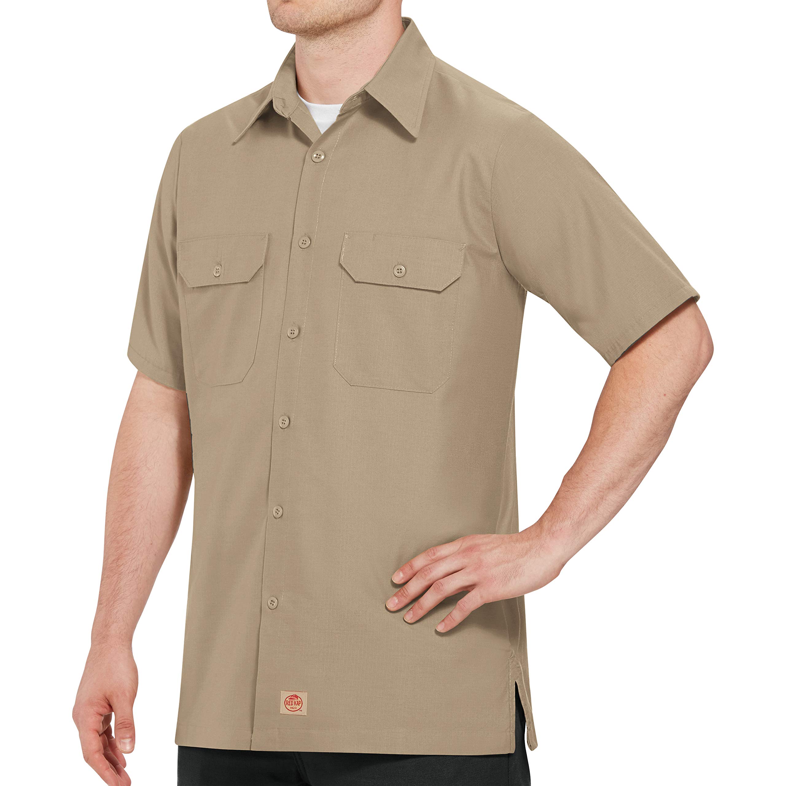 Red Kap Solid Rip Stop Shirt - Durable Workwear for Men | Comfortable & Breathable for Construction, Landscaping & Outdoor Jobs