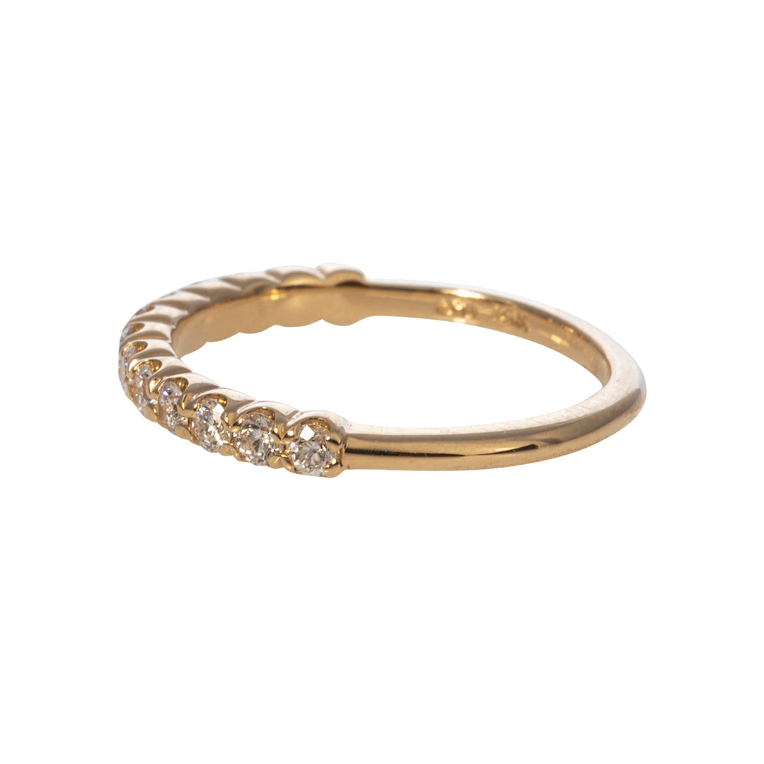 0.46ctw Diamond Half Eternity Band Ring in 14K Yellow Gold - Perfect for Anniversary, Wedding, and Engagement Gifts