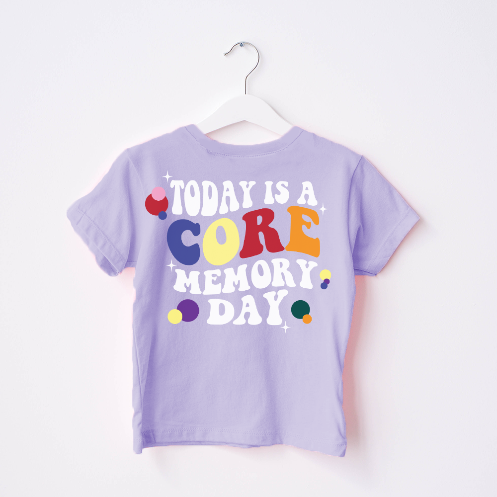 Core Memory Day Kids T-Shirt with Back Logo - Fun Graphic Tee for Boys & Girls - Perfect for Family Events, Birthdays & Casual Wear