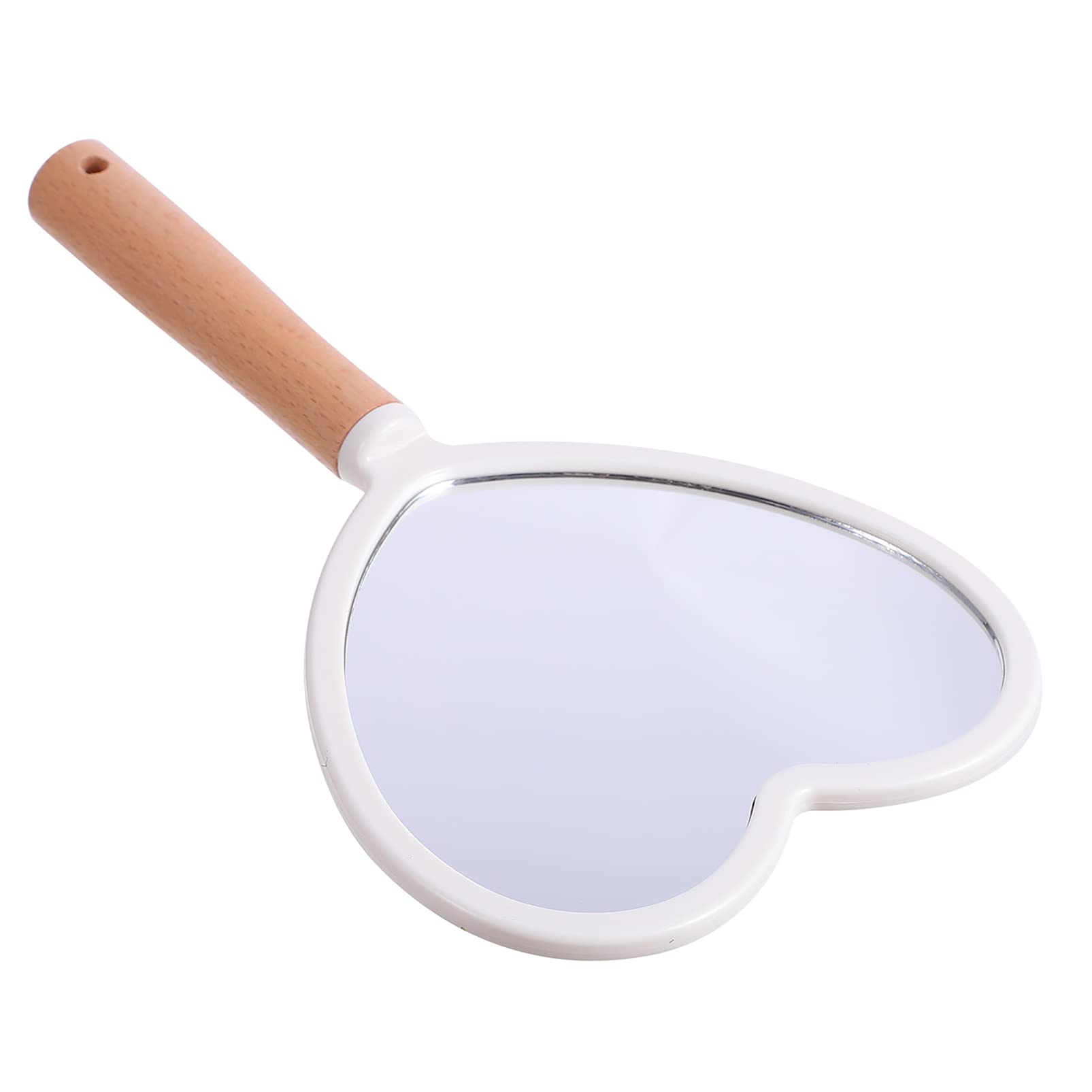 Healifty Portable Handheld Makeup Mirror - Heart Shaped Cosmetic Mirror with LED Light for Women, Travel, Bathroom & Vanity | Perfect for Home, Salon, and On-the-Go Touch Ups