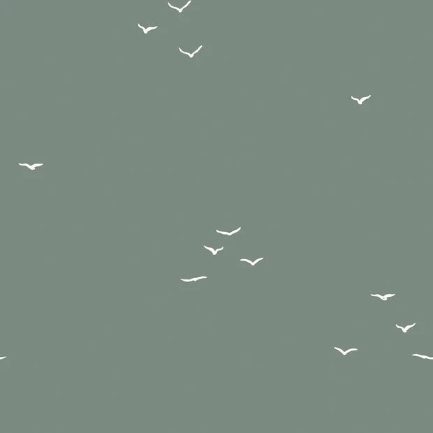 Premium Cotton Poplin Fabric - Soft & Breathable Birds Khaki Green Material for Dressmaking, Quilting & DIY Crafts | Perfect for Summer Dresses, Blouses & Home Decor Projects