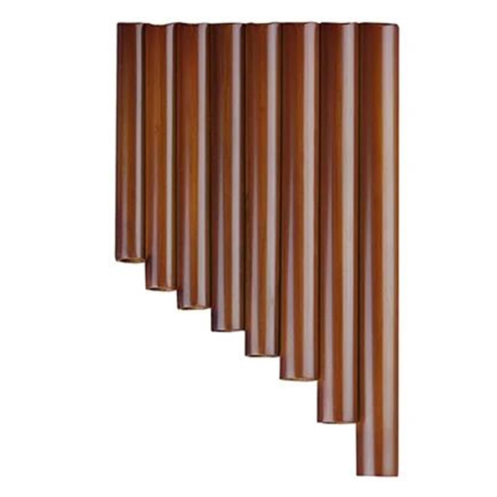 **8-Tube Pan Flute in G Key - Handmade Brown Bamboo Woodwind Instrument for Beginners - Perfect for Meditation, Music Therapy & Folk Performances**