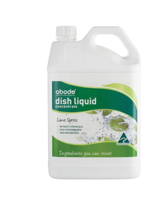ABODE Dish Liquid Concentrate - Lime Spritz Scent (4L / 1.06 Gallon) | Powerful Grease Cutting Formula | Ideal for Hand Washing Dishes, Pots & Pans in Home Kitchen
