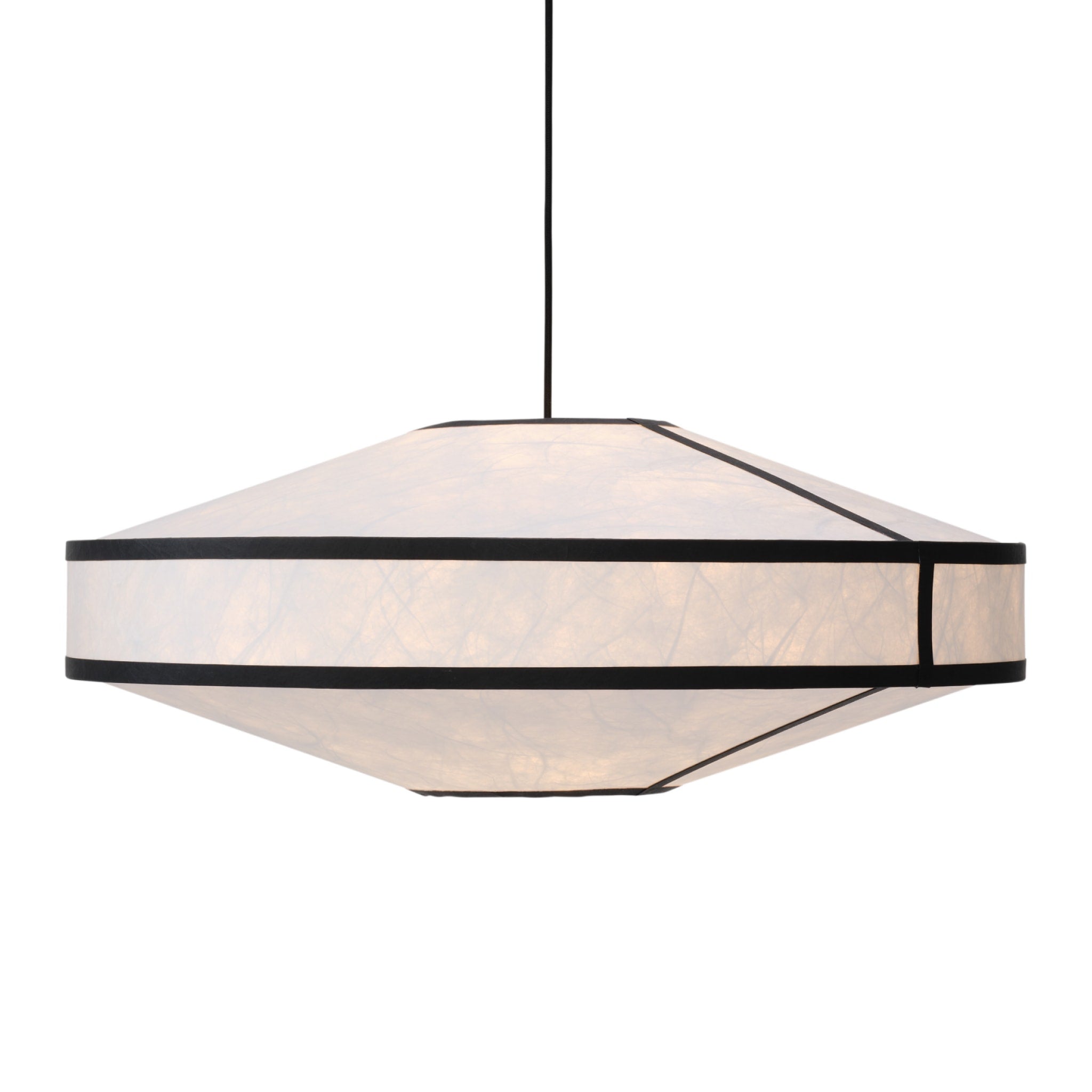 NEW WORKS Kite Pendant Light - 75cm Modern Ceiling Lamp in White & Black - Perfect for Living Room, Bedroom & Dining Room Lighting