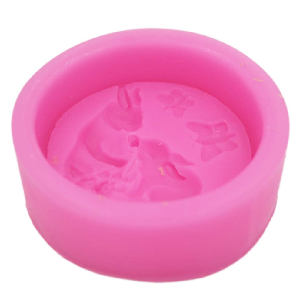Romantic Rabbit S0096 Silicone Soap Mold - DIY Handmade Soap Making Kit for Bath Bombs, Candles & Resin Crafts - Perfect for Valentine's Day, Baby Showers & Home Decor Gifts