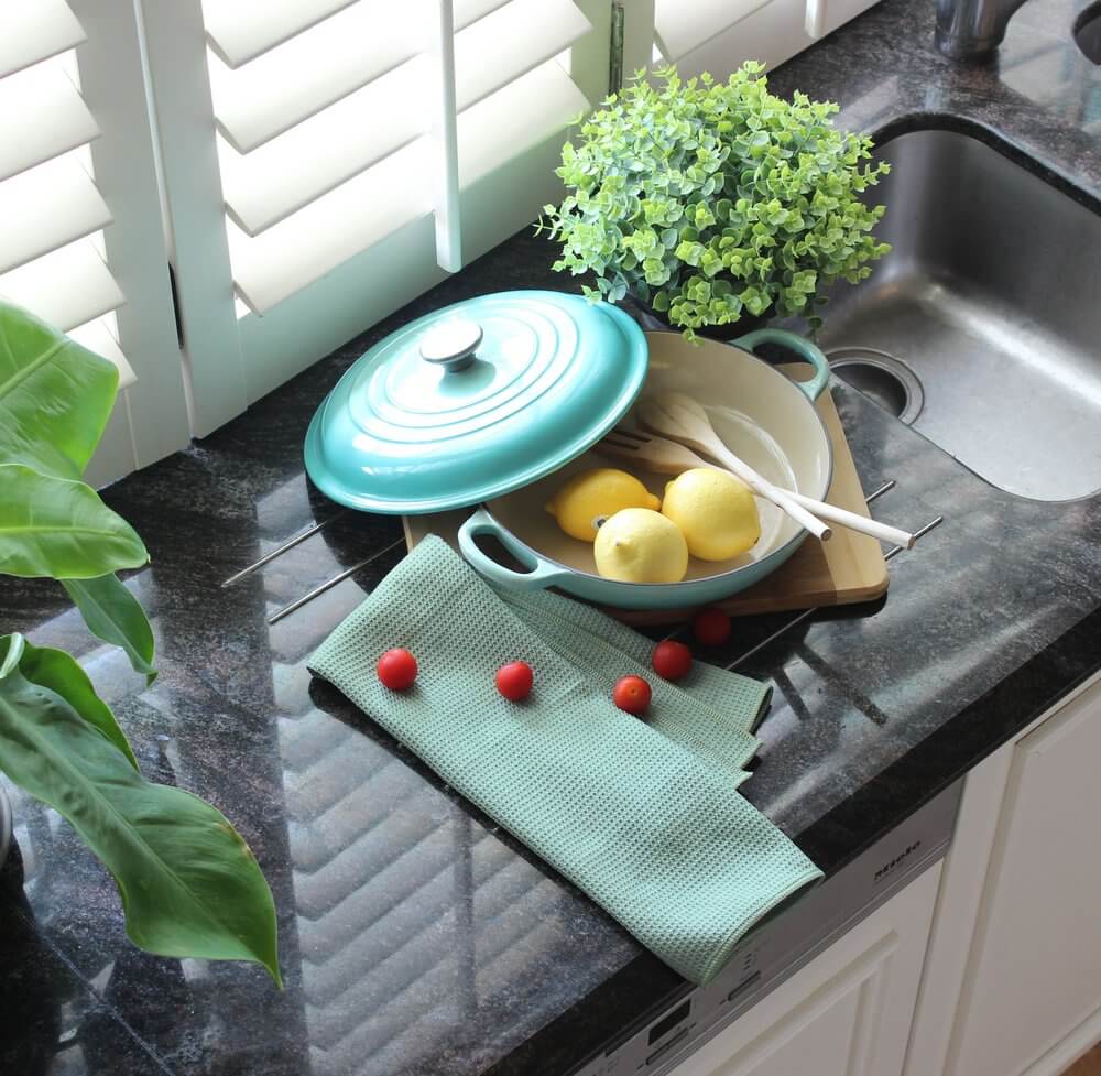 Premium White Magic Microfiber Tea Towel - Super Absorbent & Quick Drying - Olive Green - Perfect for Kitchen, Dish Drying & Cleaning
