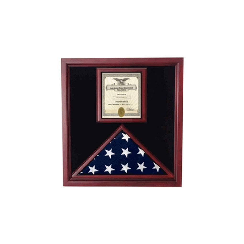 Flags Connections Award and Flag Display Case - Fits 5' x 9.5' Flags | Premium Flag Storage Solution for Military, School & Patriotic Events