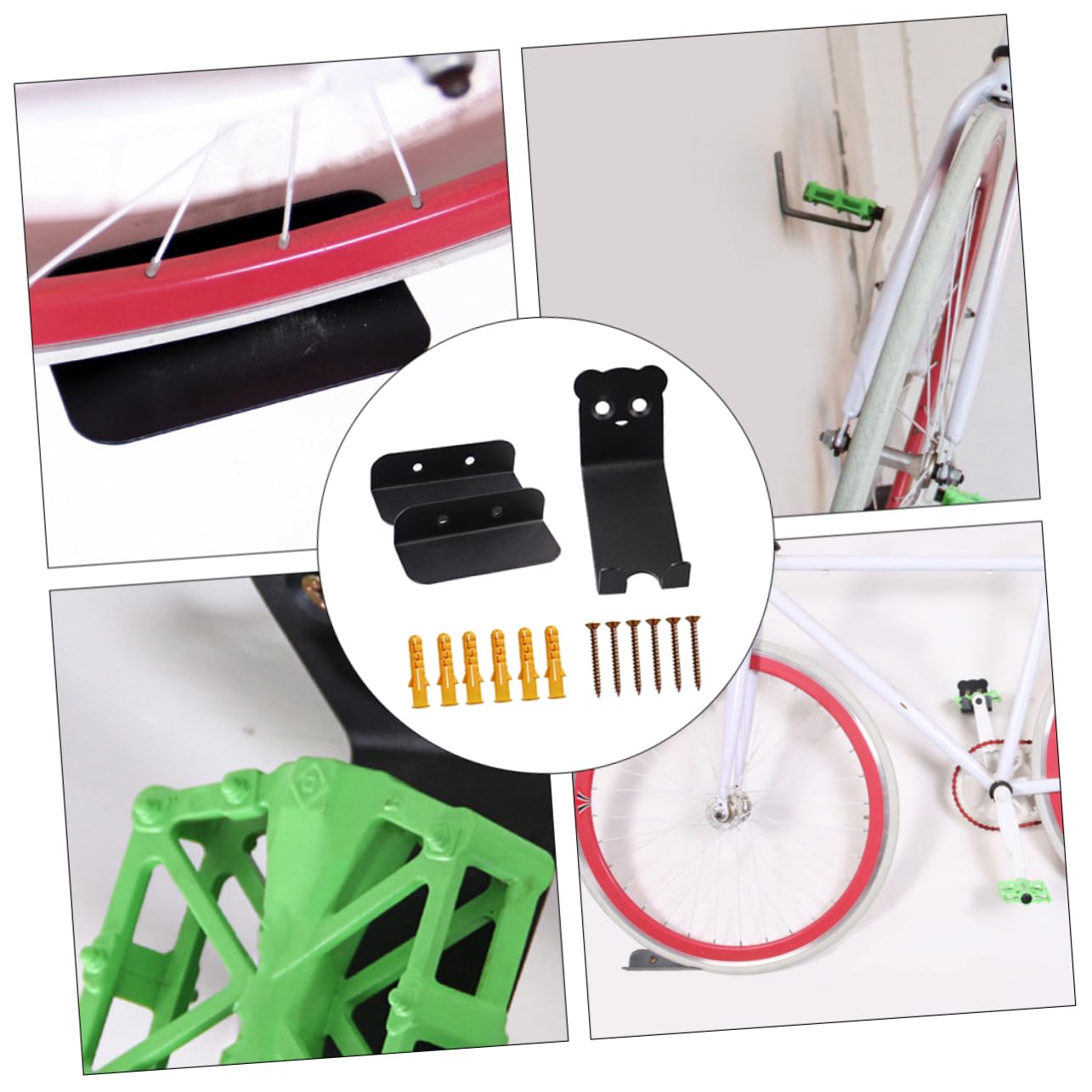 BESPORTBLE Bike Wall Mount Hanger - Heavy Duty Garage Bicycle Storage Rack, Easy to Install & Remove - Perfect for Garage, Basement, Apartment & Indoor Cycling Storage