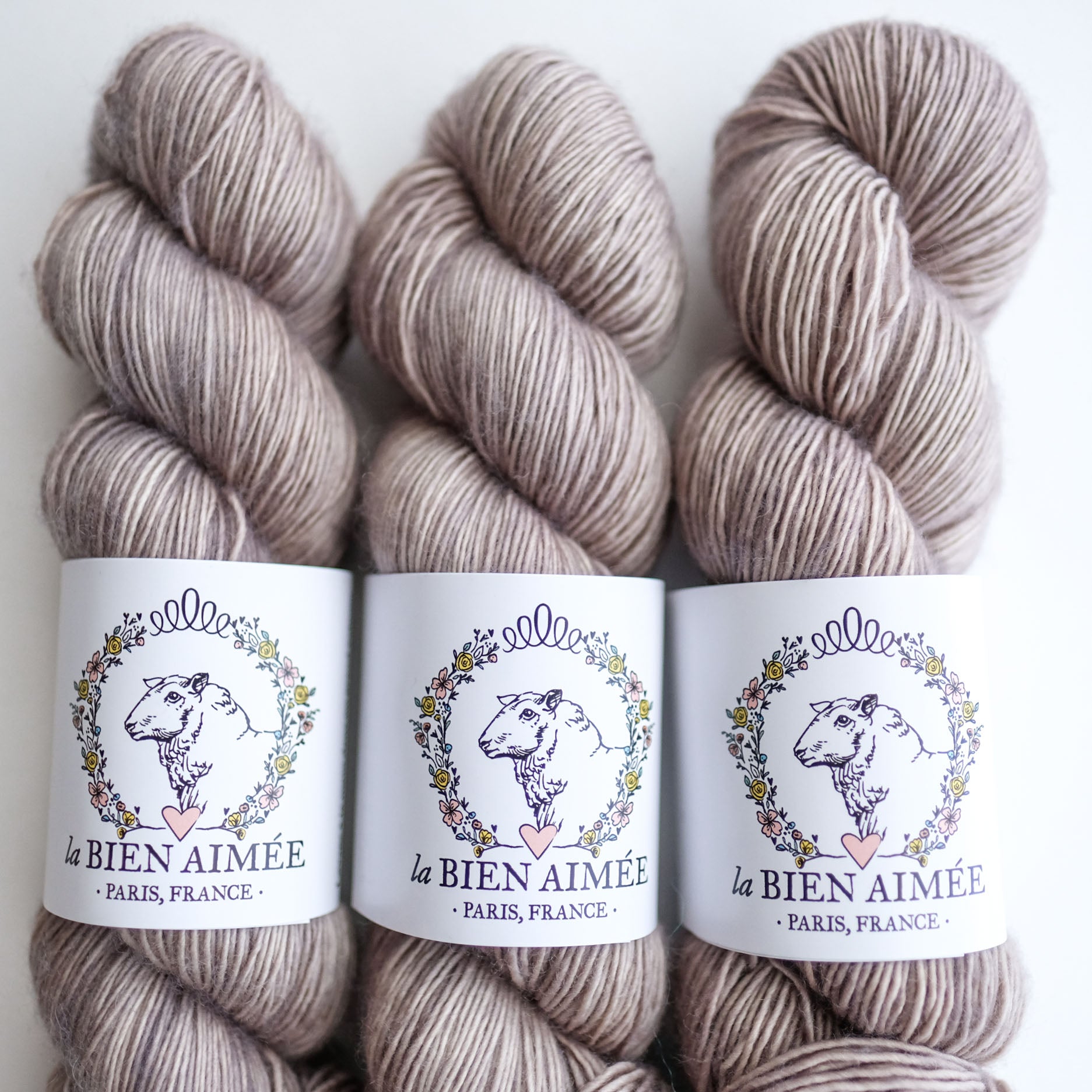 La Bien Aimee Premium Merino Wool Yarn Singles - Soft Hand-Dyed Knitting & Crochet Yarn for Sweaters, Scarves & Baby Clothes