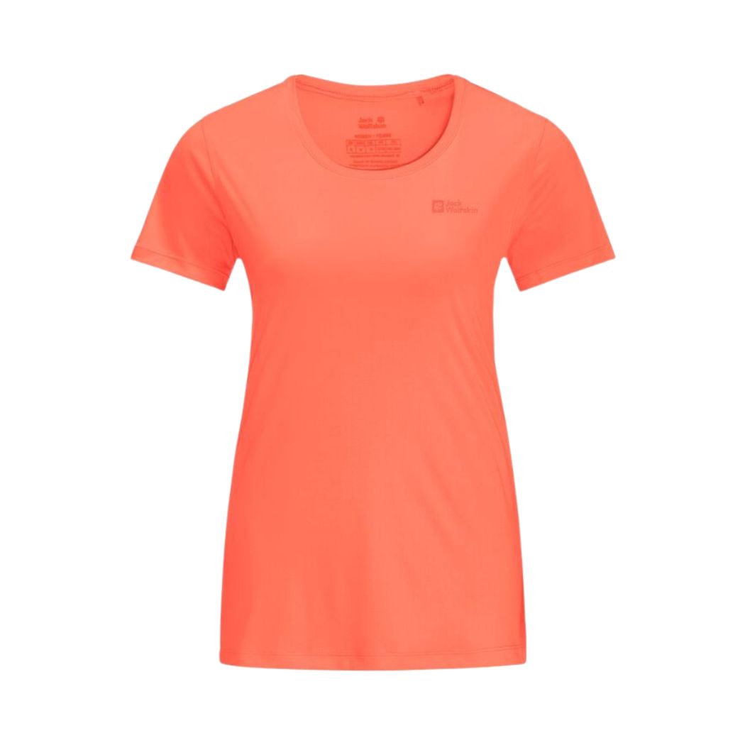 Jack Wolfskin Tech Women's T-Shirt - Lightweight Quick-Dry Performance Tee for Hiking, Running & Outdoor Activities