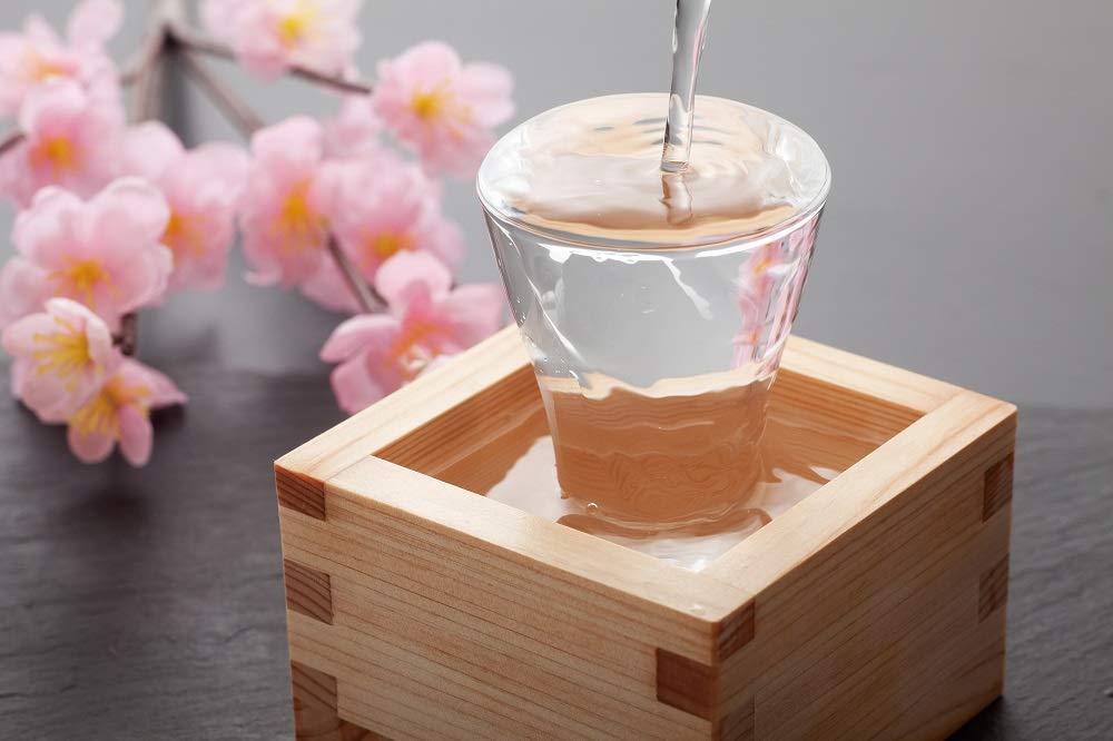 Premium Hinoki Wood Sake Cups Set of 2 - Authentic Japanese Box Masu with Lucky Gourd Design - Perfect for Sake Tasting, Japanese Tea Ceremonies & Asian-Inspired Home Decor