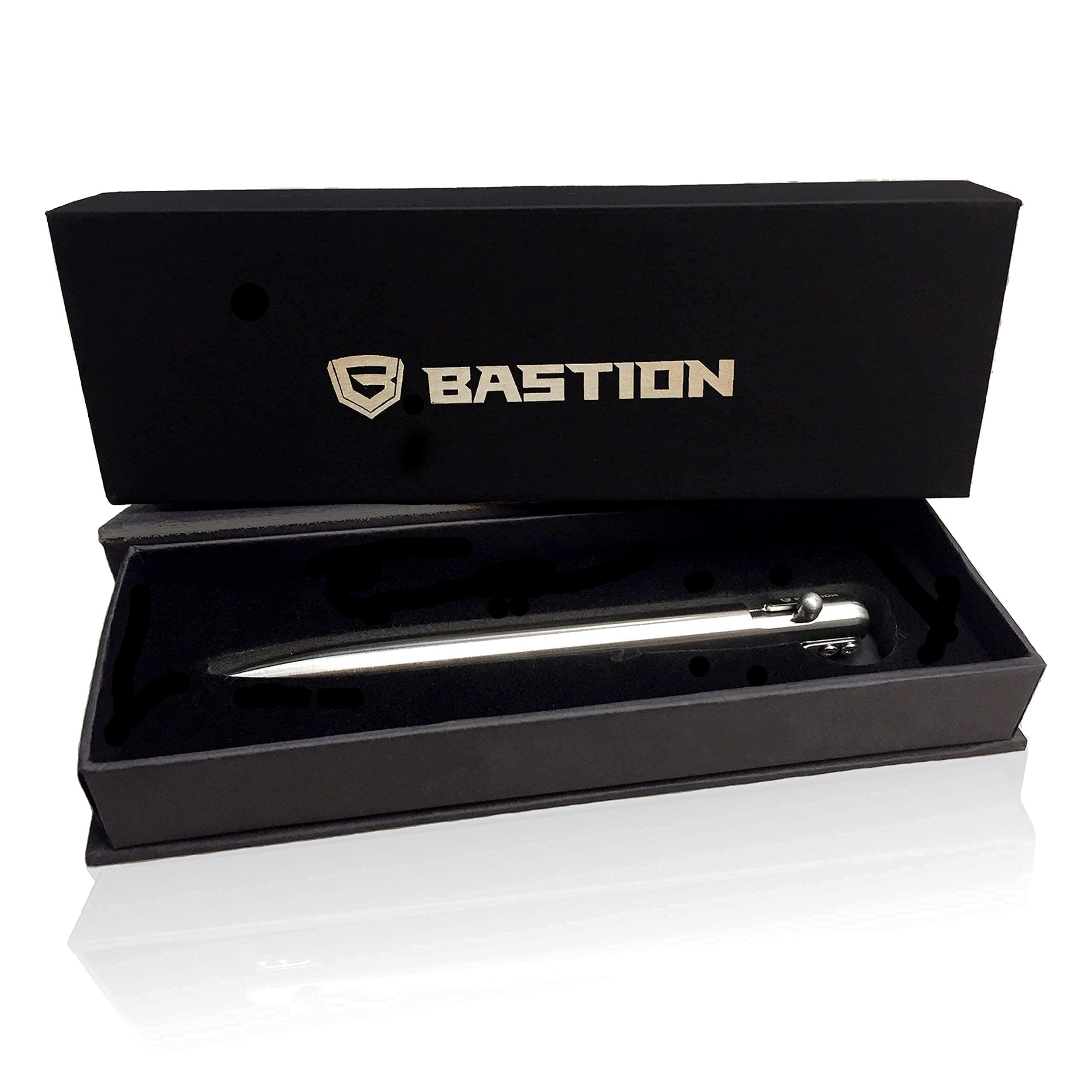 Premium Bolt-Action Pen Set with 2 Extra Black Ink Refills - Carbon Fiber & Stainless Steel Ballpoint Pen Gift for Men & Women - Perfect for Office, Business Meetings & Everyday Writing