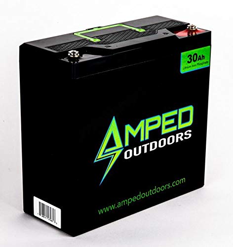 AMPED Outdoors 30AH Lithium Battery - Lightweight & Long-Lasting Power for Camping, RV, Marine & Off-Grid Adventures (Battery Only)