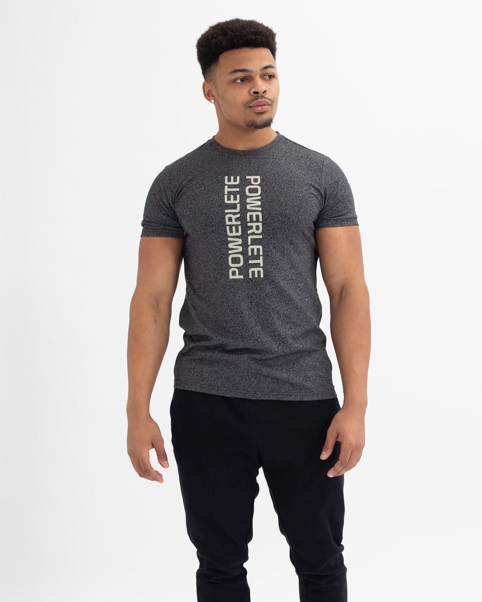 Powerlete Evolve Men's Performance T-Shirt - Black | Moisture-Wicking & Breathable Workout Tee for Gym, Running & Casual Wear