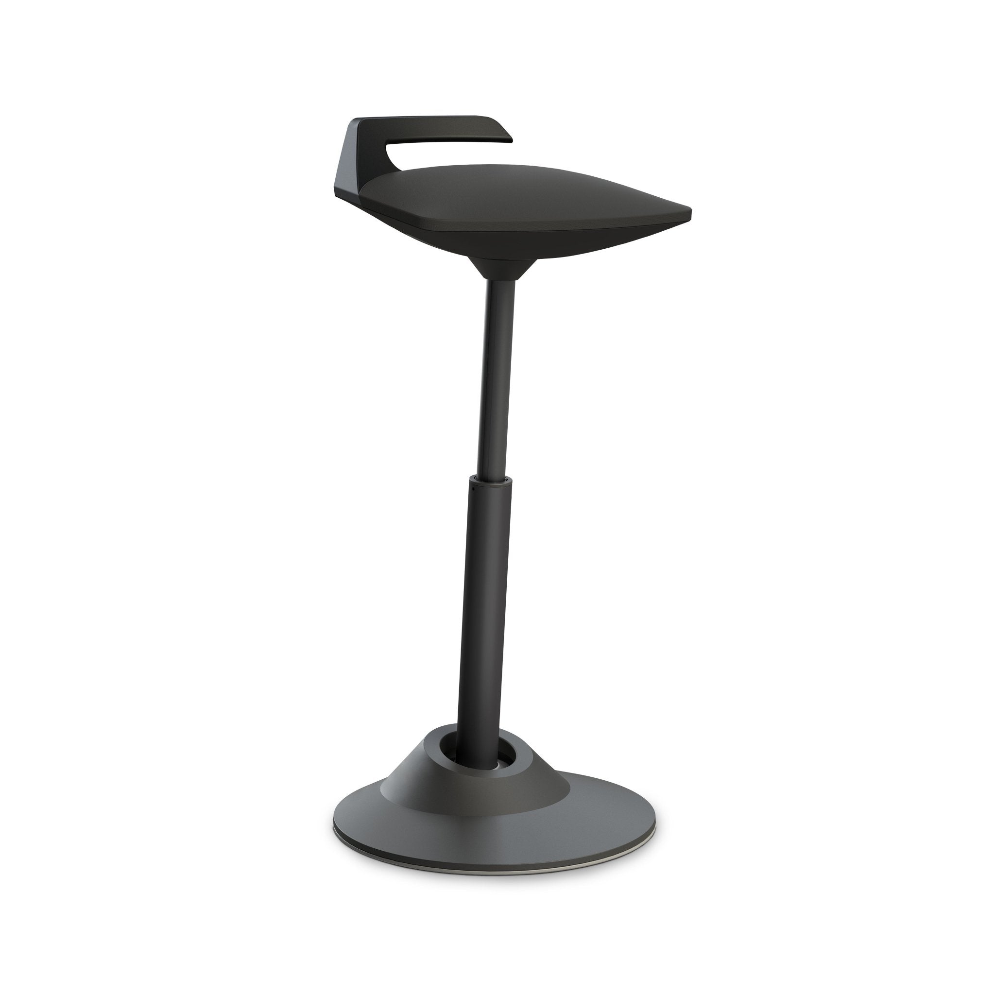 Aeris Muvman Black Ergonomic Office Chair - Adjustable Height & Lumbar Support for Home & Workspace Comfort