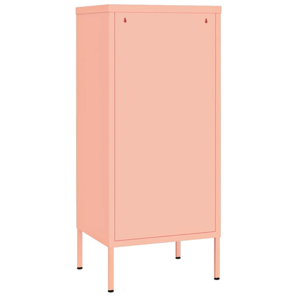 vidaXL Pink Steel Storage Cabinet with Drawers - Industrial Style File Cabinet for Home Office Organization - Perfect for Document Storage, Office Supplies & Home Filing Needs