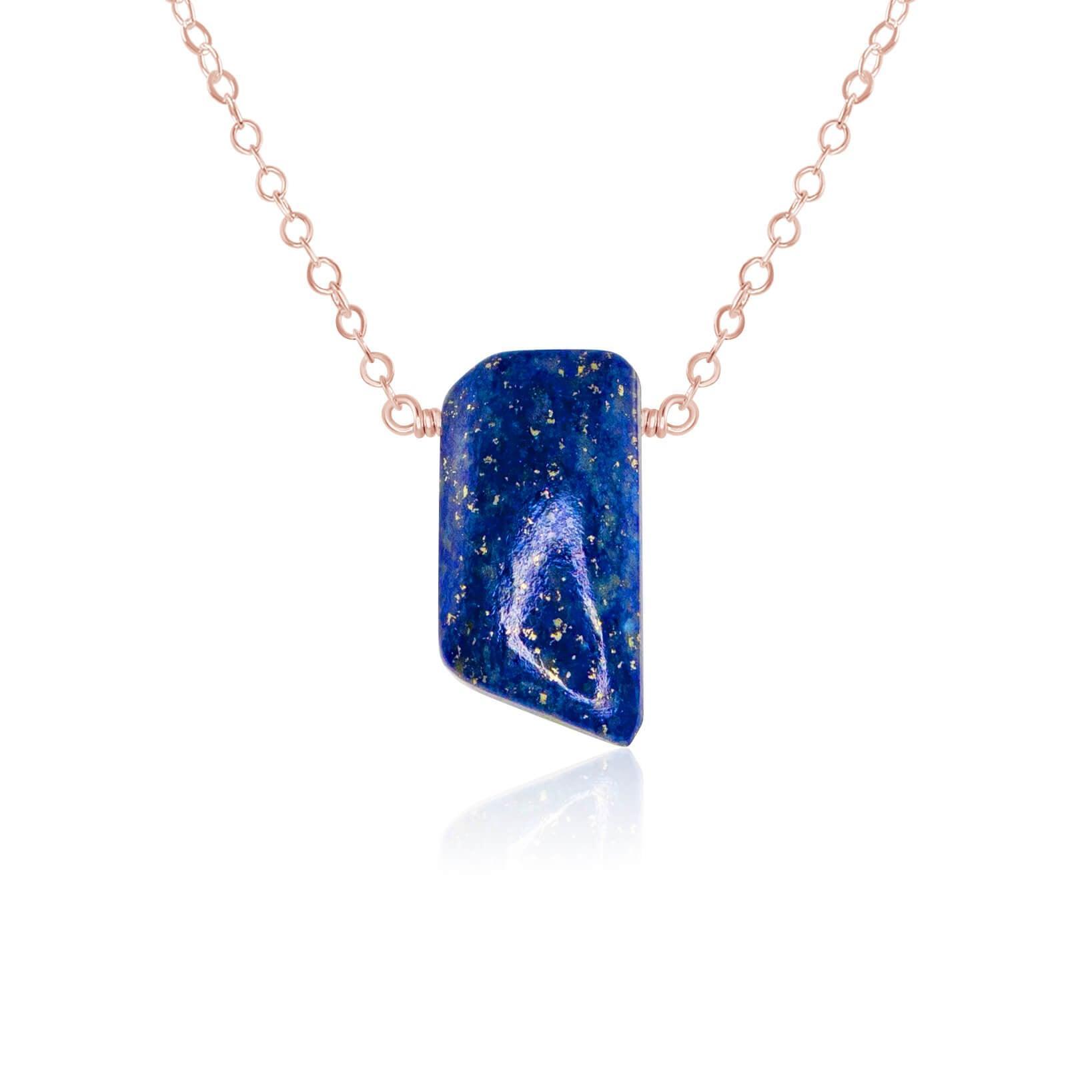 Natural Blue Lapis Lazuli Crystal Pendant Necklace - Healing Stone Jewelry for Women, Chakra Balancing & Spiritual Gifts | Perfect for Meditation, Yoga & Energy Work