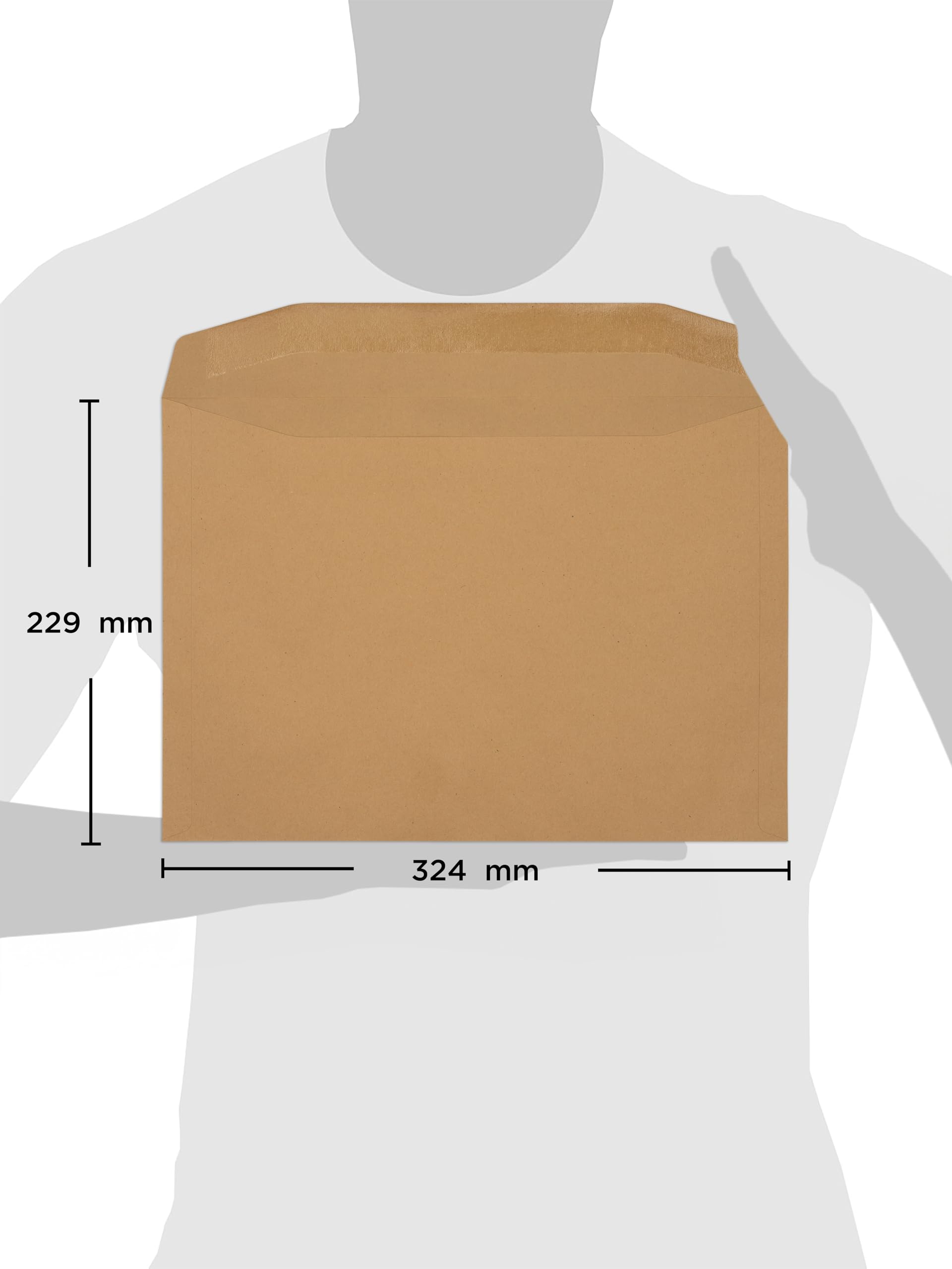 Purely Everyday C4 229 x 324 mm 100 gsm Gummed Mailer Envelopes (2709) Manilla - Pack of 250 | Self-Sealing Mailing Envelopes for Business, Office & Shipping | Perfect for Documents, Invoices & Small Packages