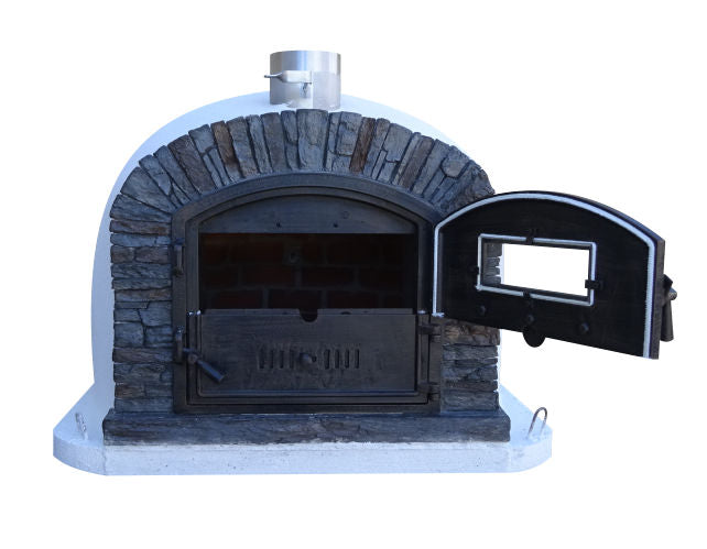 Premium VENTURA PRETO Hybrid Wood & Gas Pizza Oven - Best Selling Outdoor Pizza Maker for Backyard, Patio & Restaurant Use