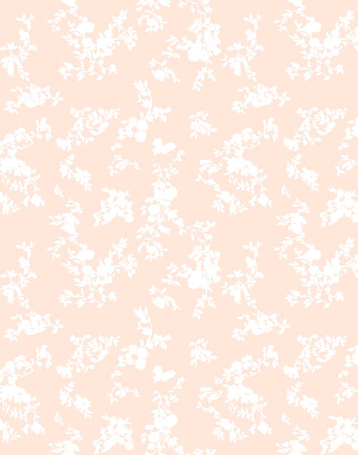 Clare V. Françoise Floral Wallpaper in Peach - Perfect for Bedroom, Living Room & Home Decor